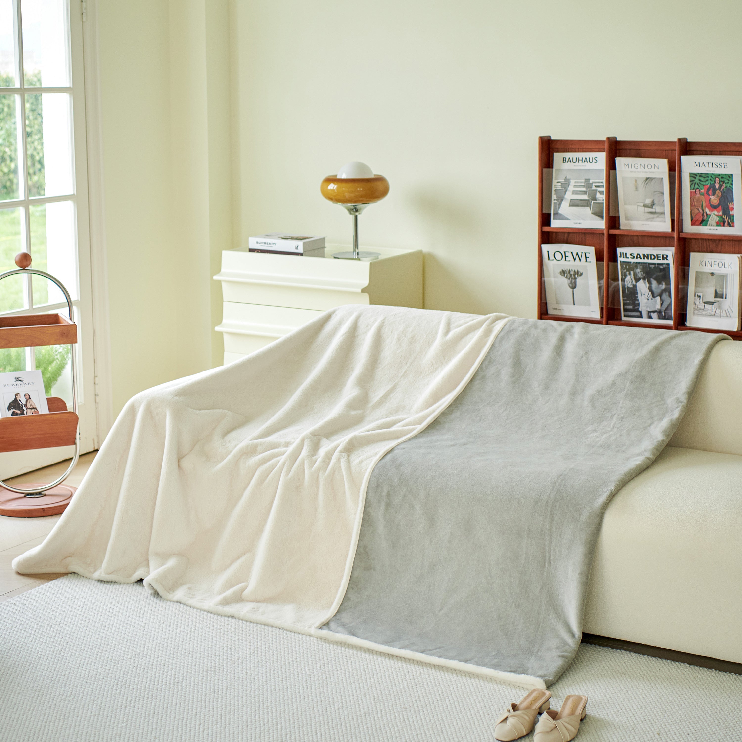 Faux Fur Smooth Plush Comfy Couch Covers, Soft Thicked Durable Blankets And Throws For Sofas