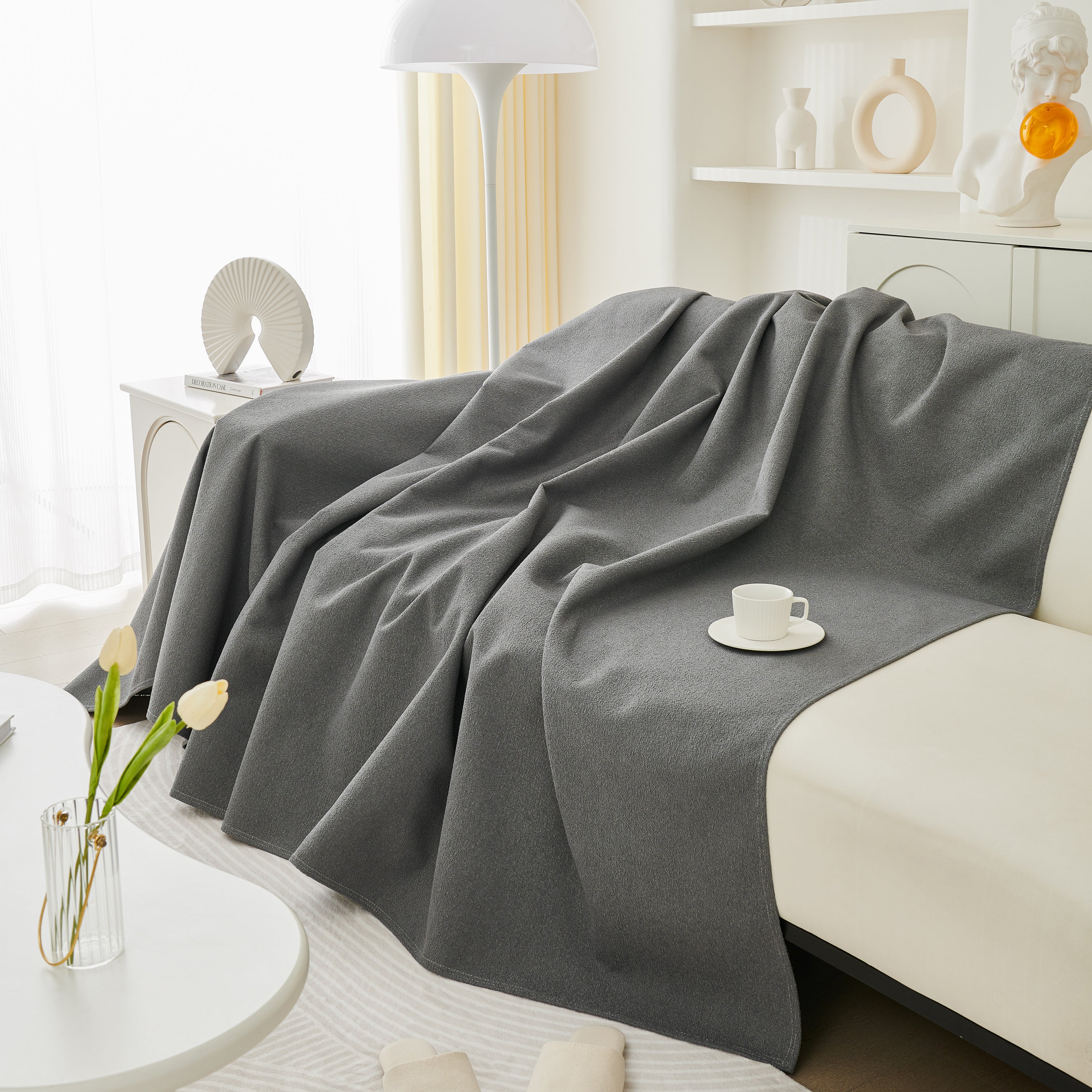 Extra Large Waterproof Non Slip Sofa Cover Blanket, Furniture Covers For Pets, Cozy Couch Protector