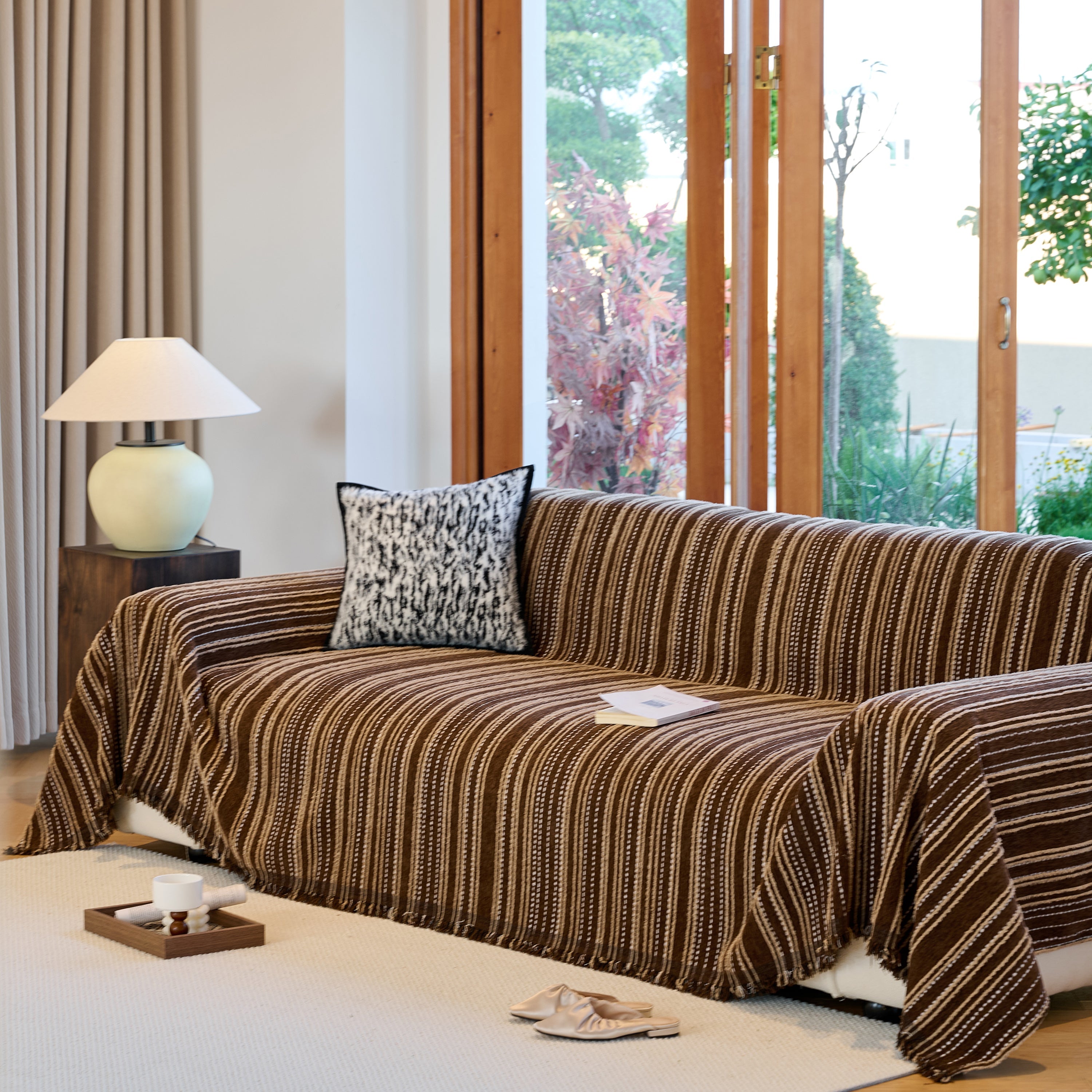 Vintage-inspired Striped Blankets For Couch Covers Luxury Couch Throw Cover With Timeless Elegance