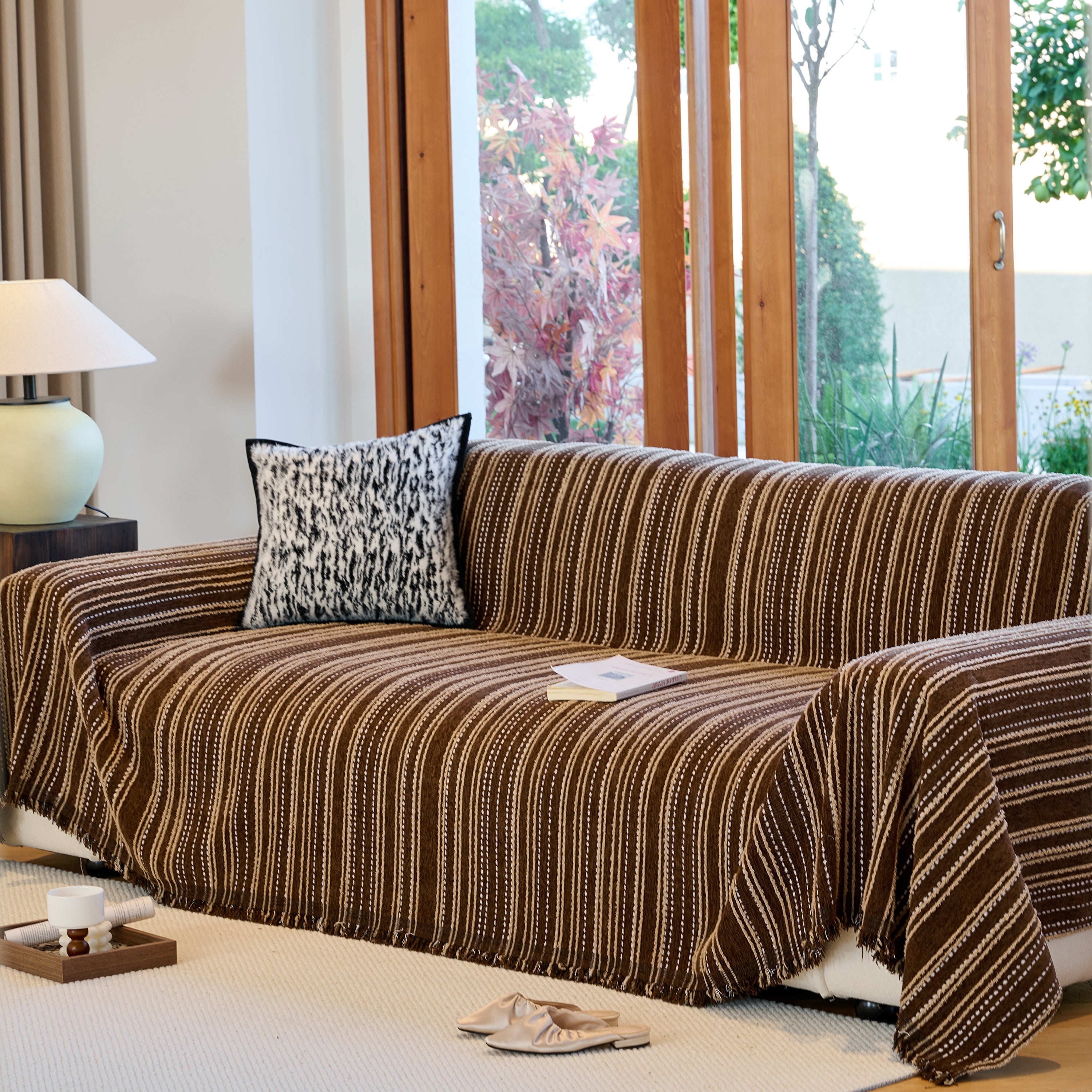 Vintage-inspired Striped Blankets For Couch Covers Luxury Couch Throw Cover With Timeless Elegance