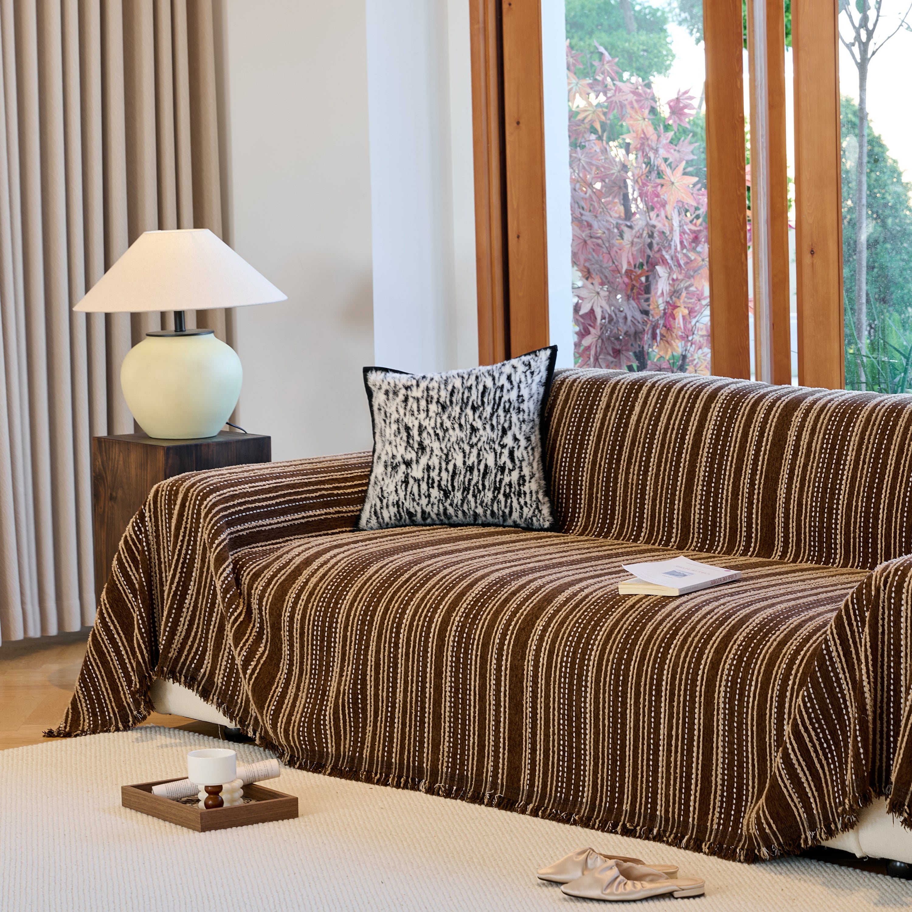 Vintage-inspired Striped Blankets For Couch Covers Luxury Couch Throw Cover With Timeless Elegance