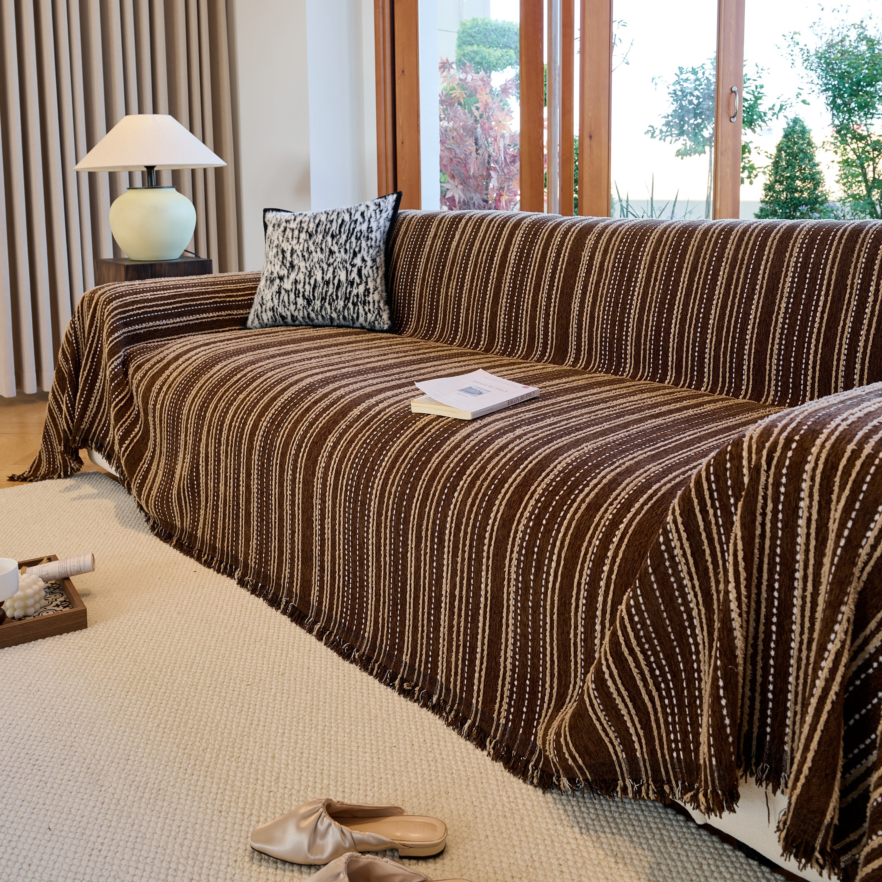 Vintage-inspired Striped Blankets For Couch Covers Luxury Couch Throw Cover With Timeless Elegance