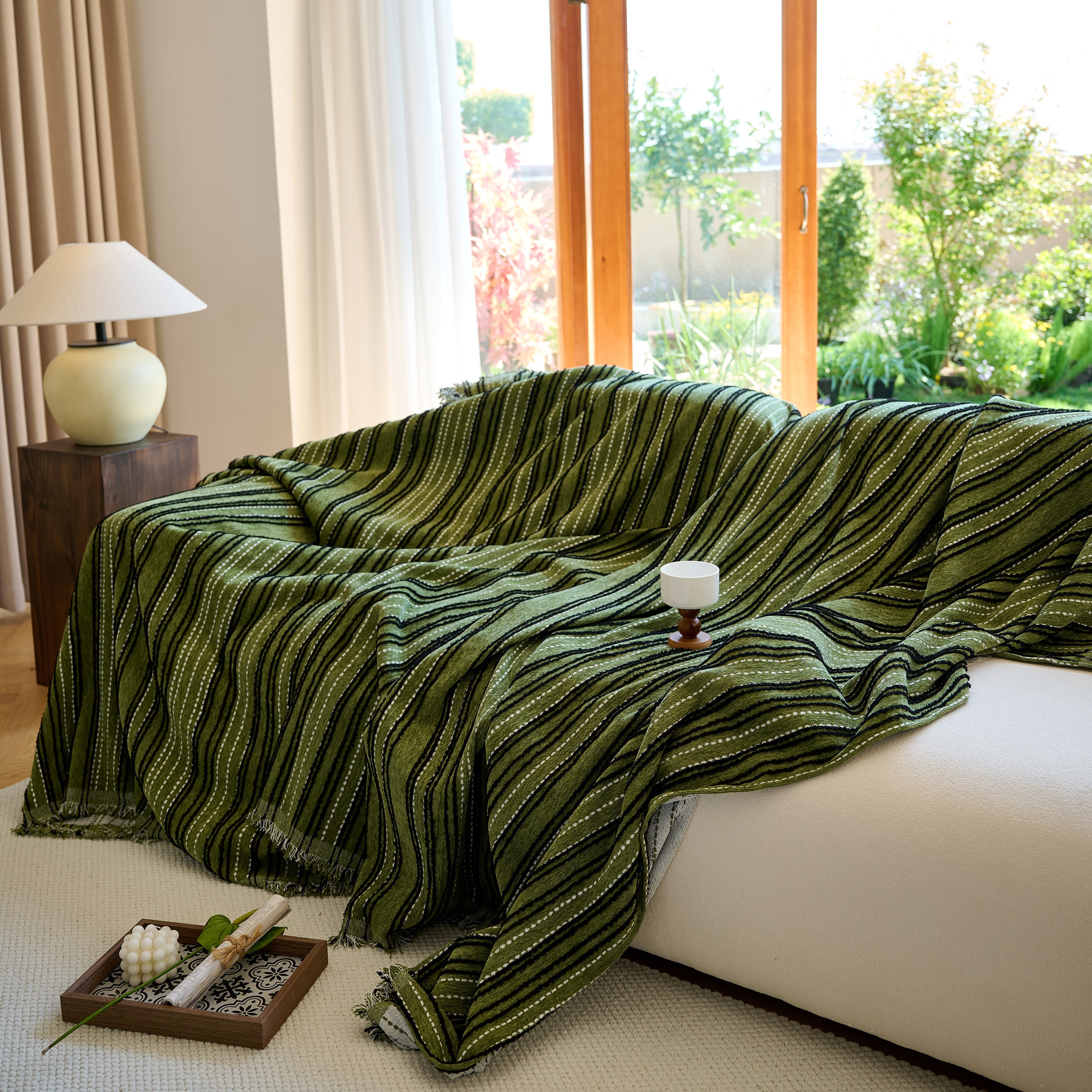 Vintage-inspired Striped Blankets For Couch Covers Luxury Couch Throw Cover With Timeless Elegance