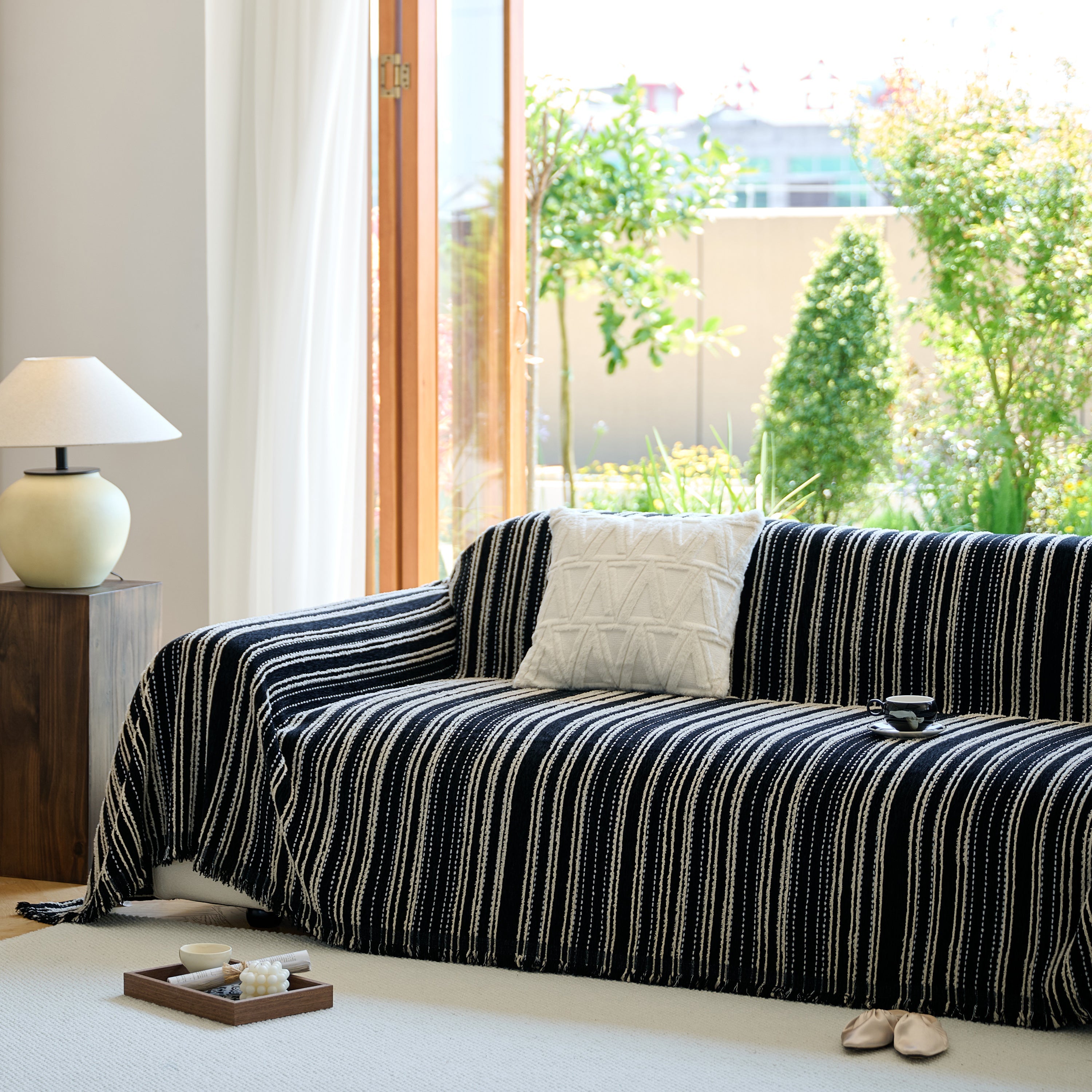 Vintage-inspired Striped Blankets For Couch Covers Luxury Couch Throw Cover With Timeless Elegance