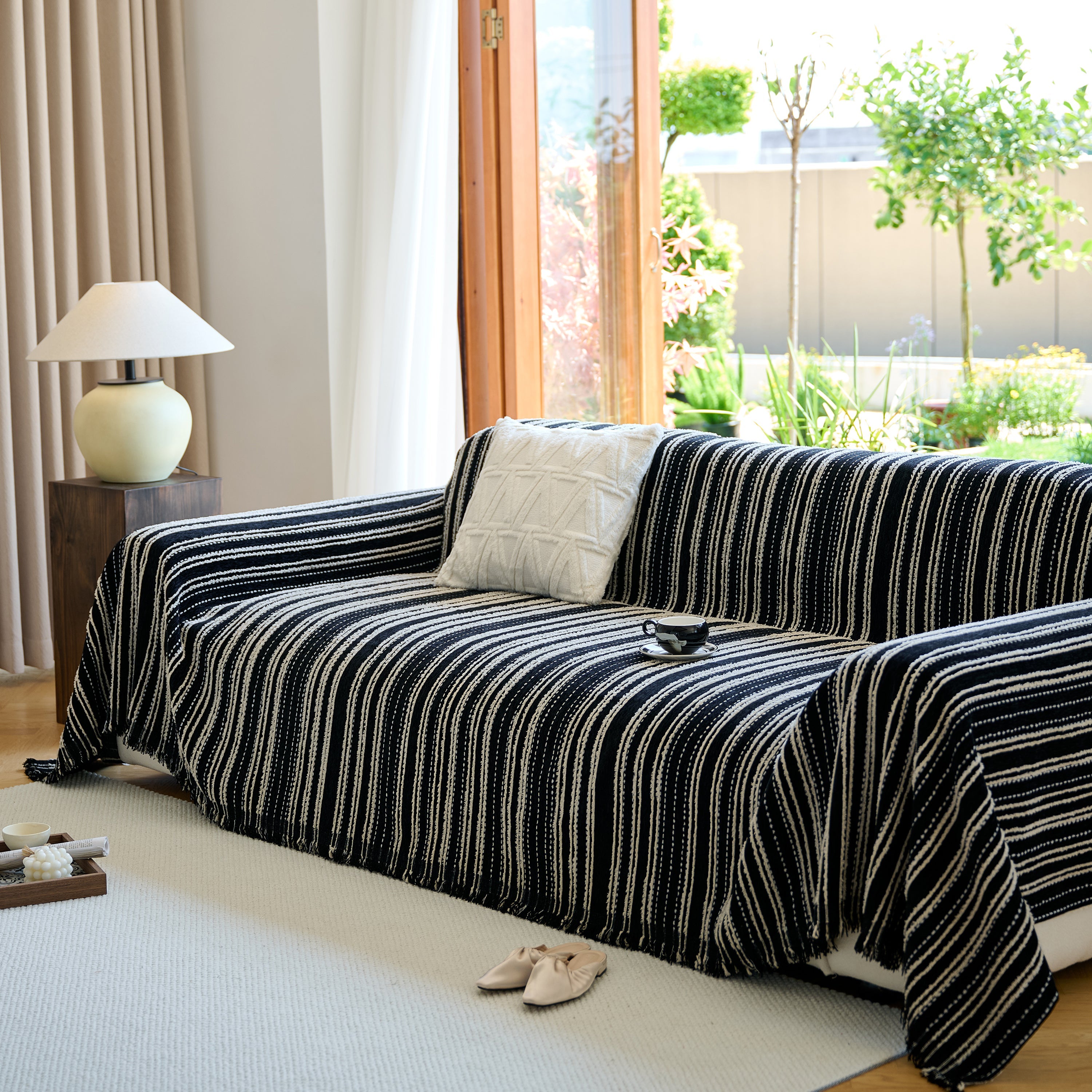 Vintage-inspired Striped Blankets For Couch Covers Luxury Couch Throw Cover With Timeless Elegance