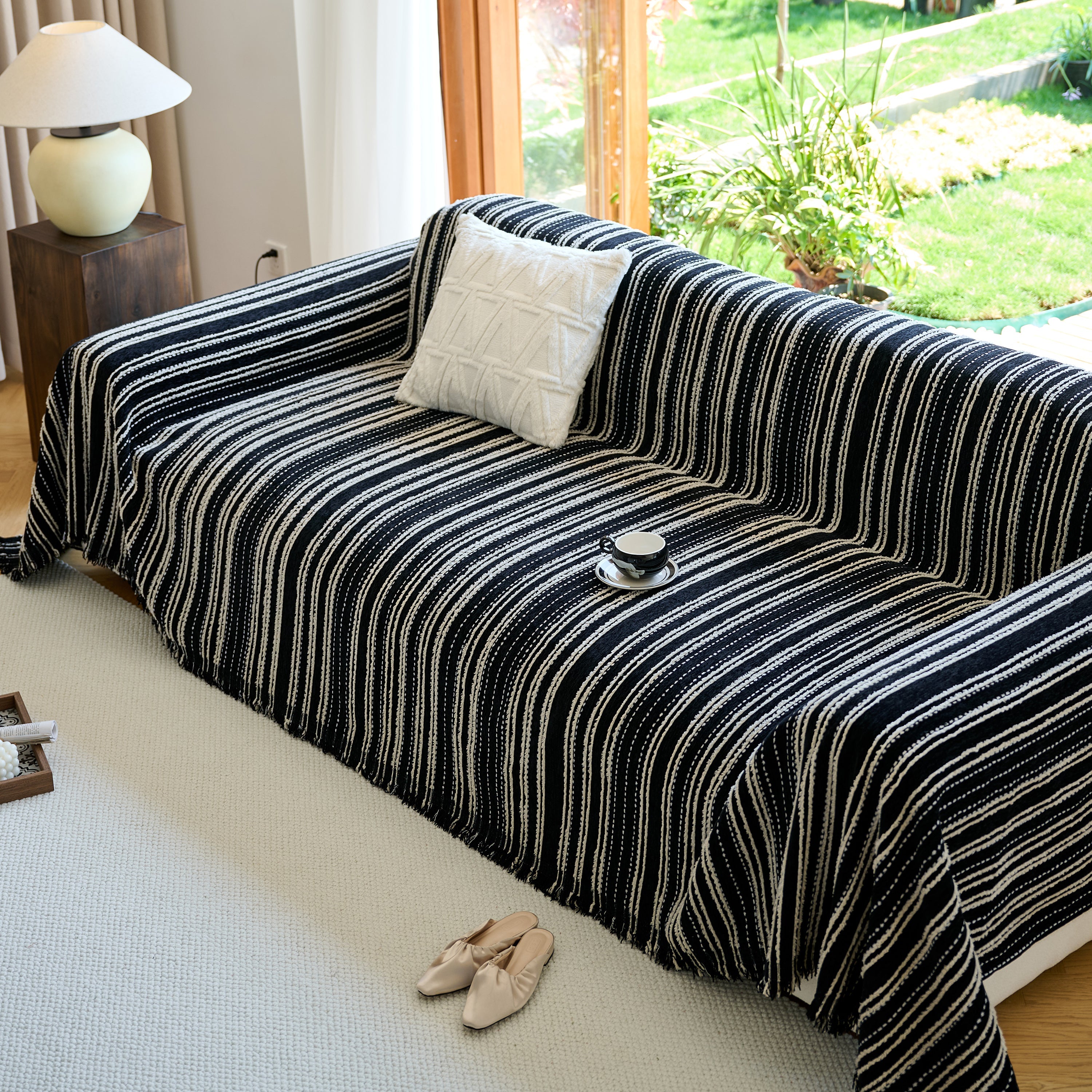Vintage-inspired Striped Blankets For Couch Covers Luxury Couch Throw Cover With Timeless Elegance