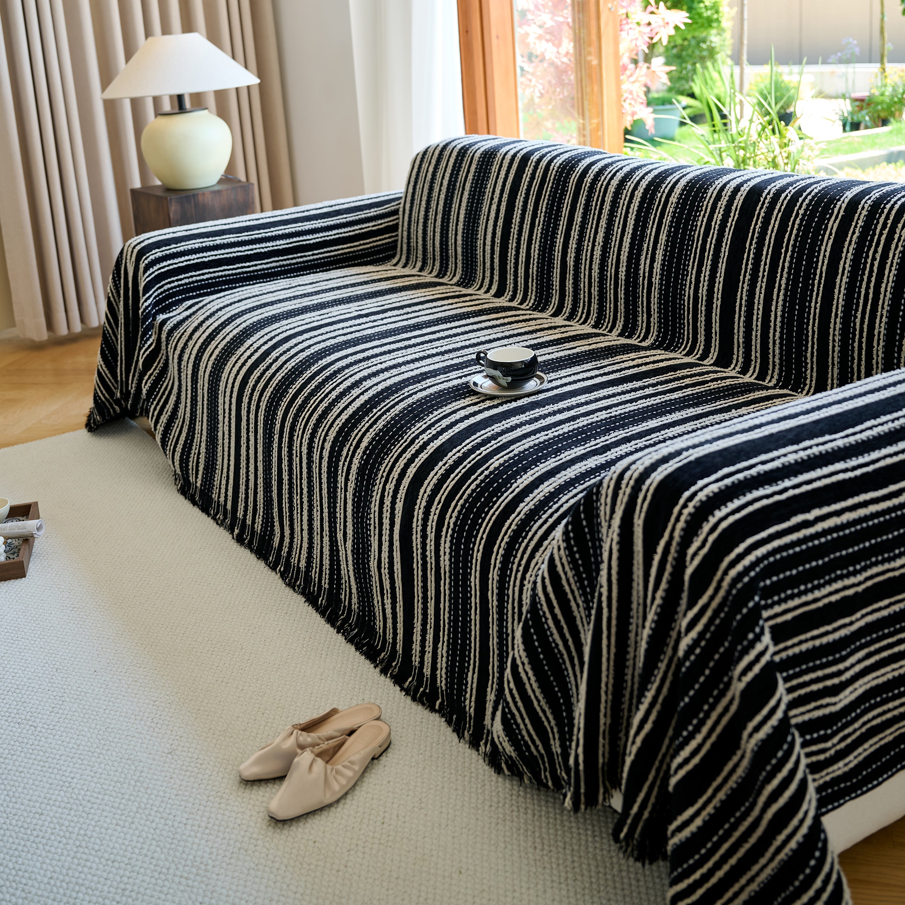 Vintage-inspired Striped Blankets For Couch Covers Luxury Couch Throw Cover With Timeless Elegance