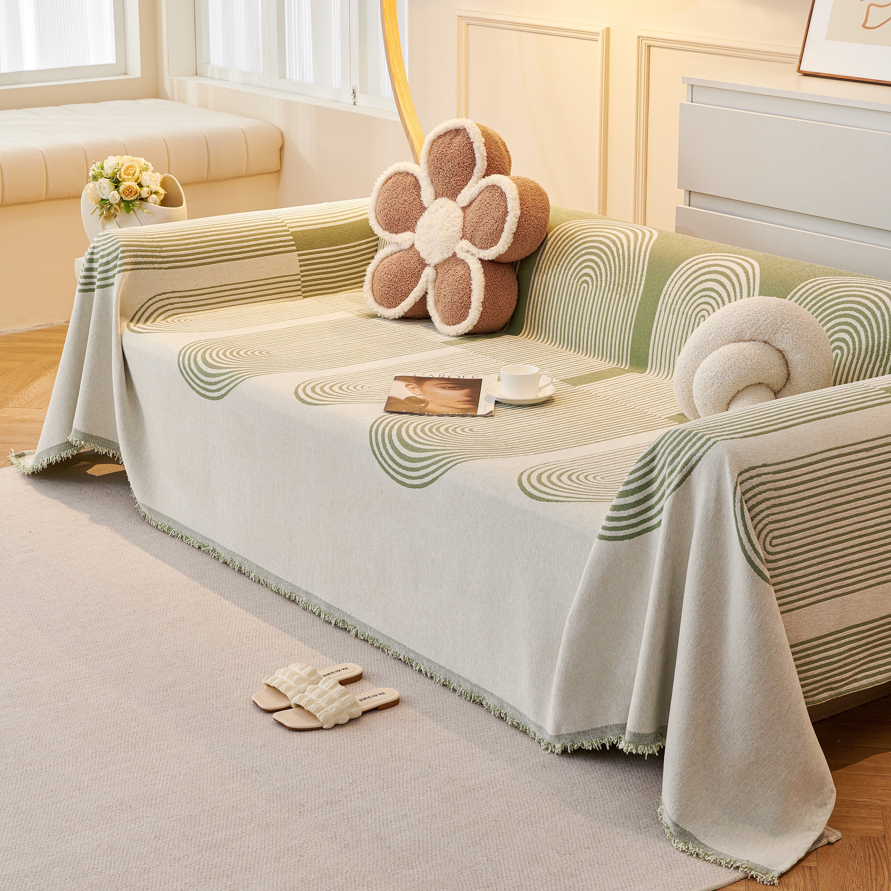 Chenille Boho Geometric Sofa Throw Cover Luxury Throws For Sofas Cat Proof Slipcovers Couch Covers