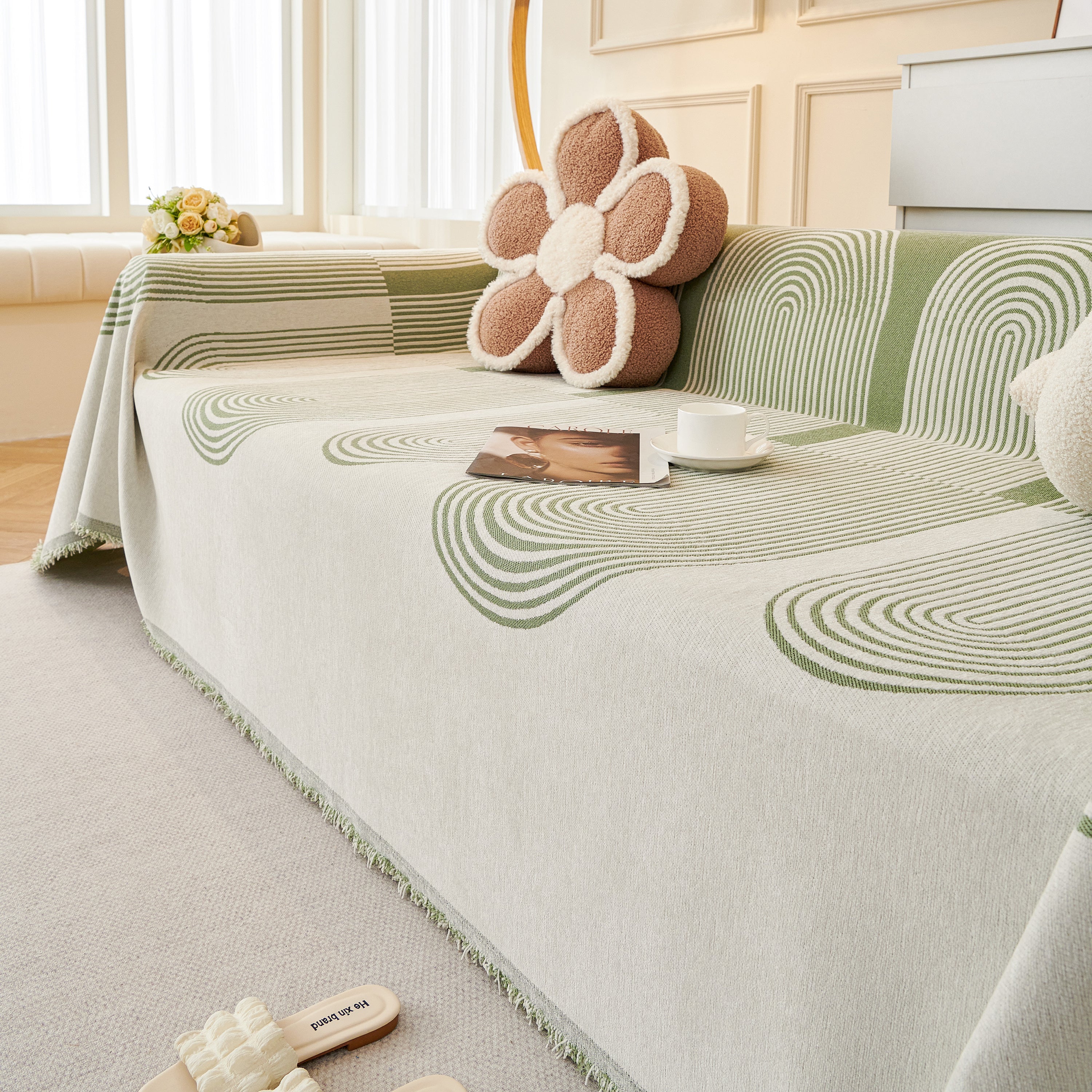 Chenille Boho Geometric Sofa Throw Cover Luxury Throws For Sofas Cat Proof Slipcovers Couch Covers