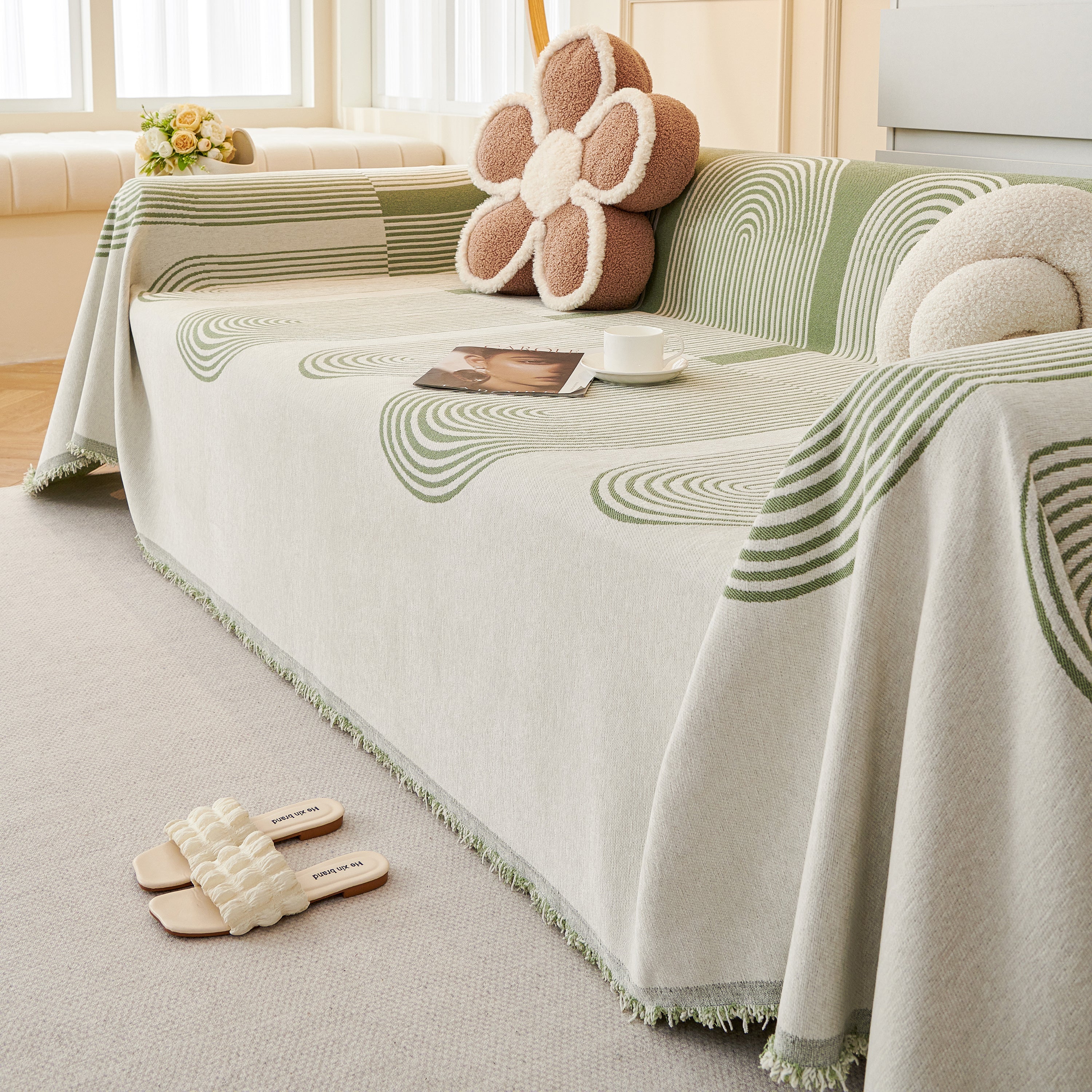 Chenille Boho Geometric Sofa Throw Cover Luxury Throws For Sofas Cat Proof Slipcovers Couch Covers