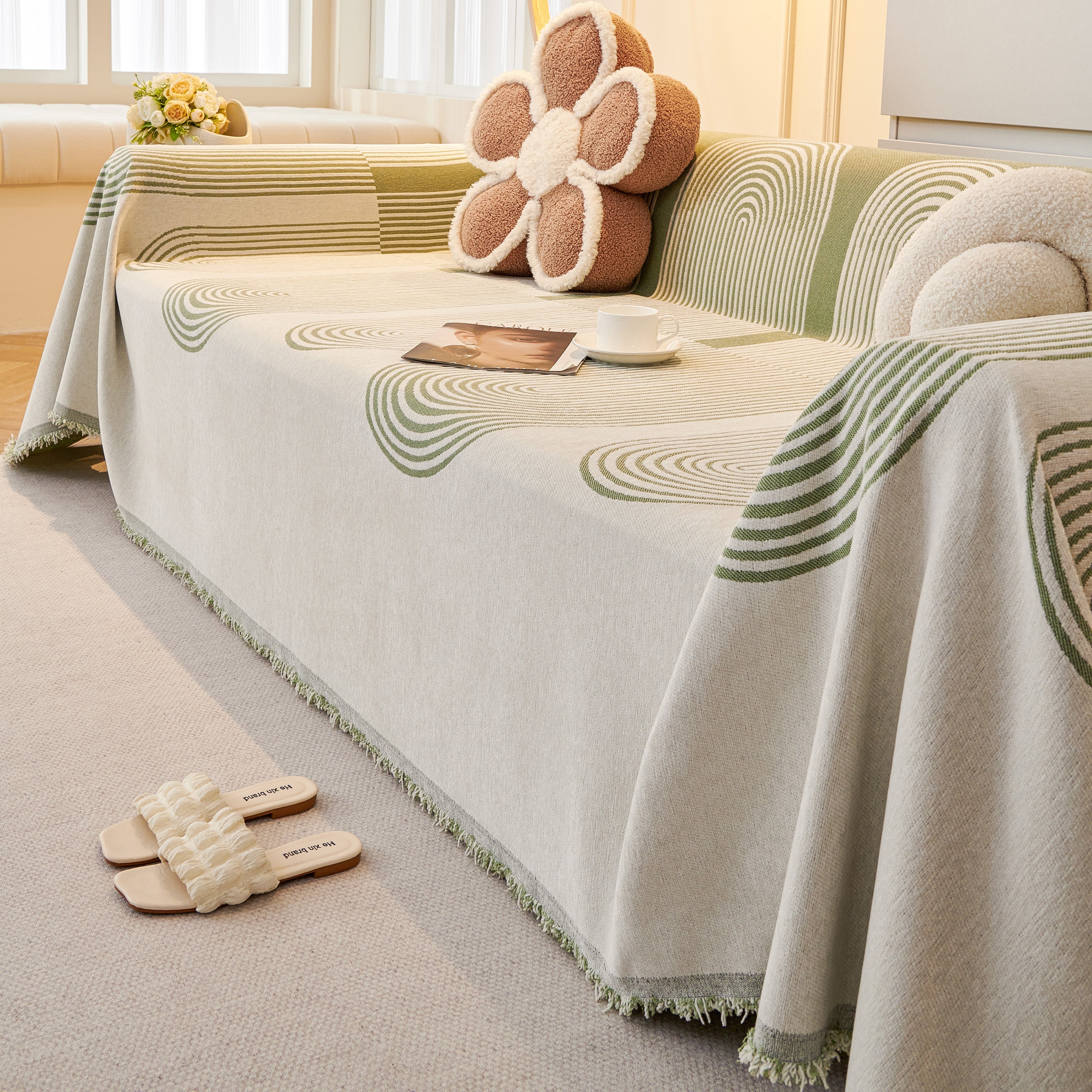 Chenille Boho Geometric Sofa Throw Cover Luxury Throws For Sofas Cat Proof Slipcovers Couch Covers