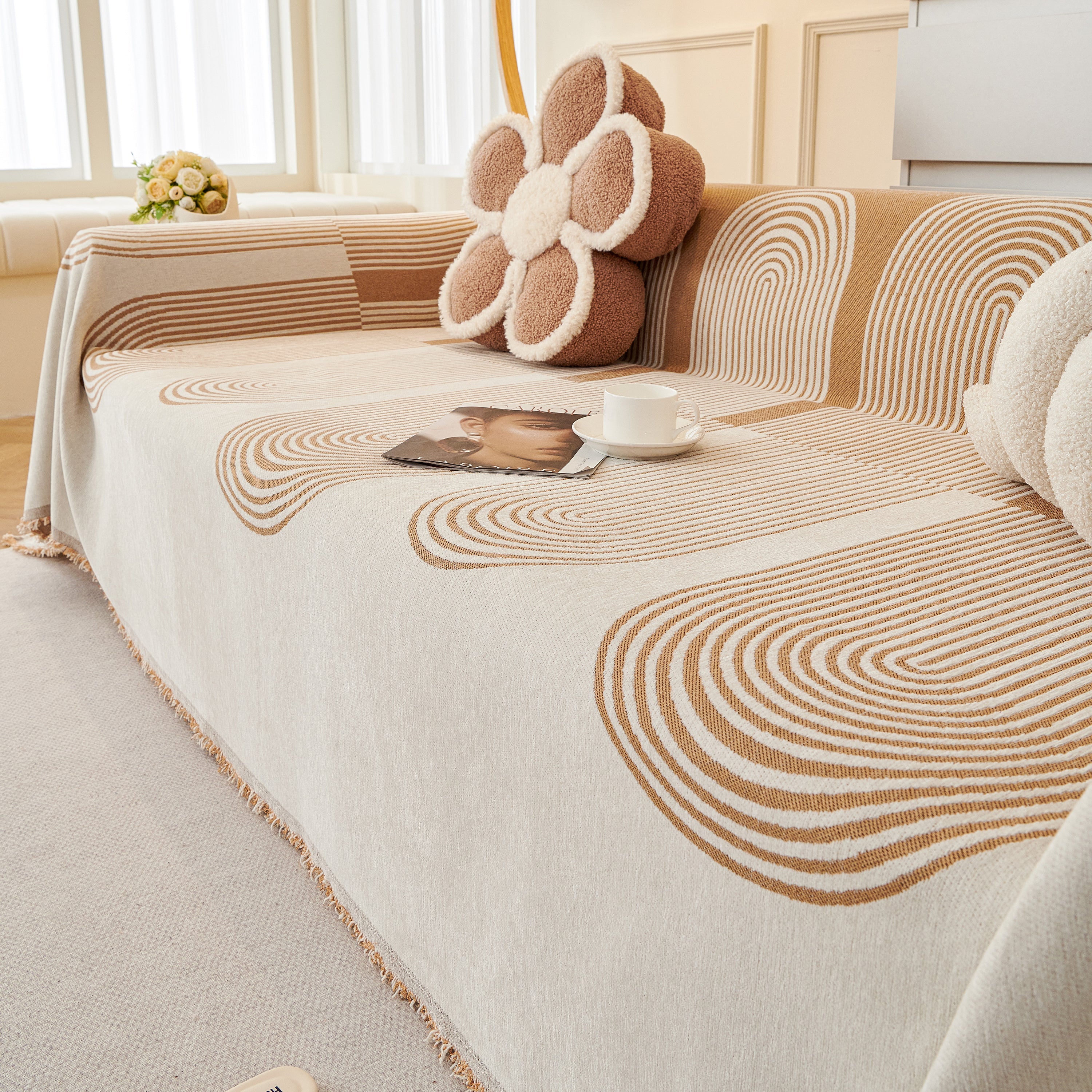Chenille Boho Geometric Sofa Throw Cover Luxury Throws For Sofas Cat Proof Slipcovers Couch Covers