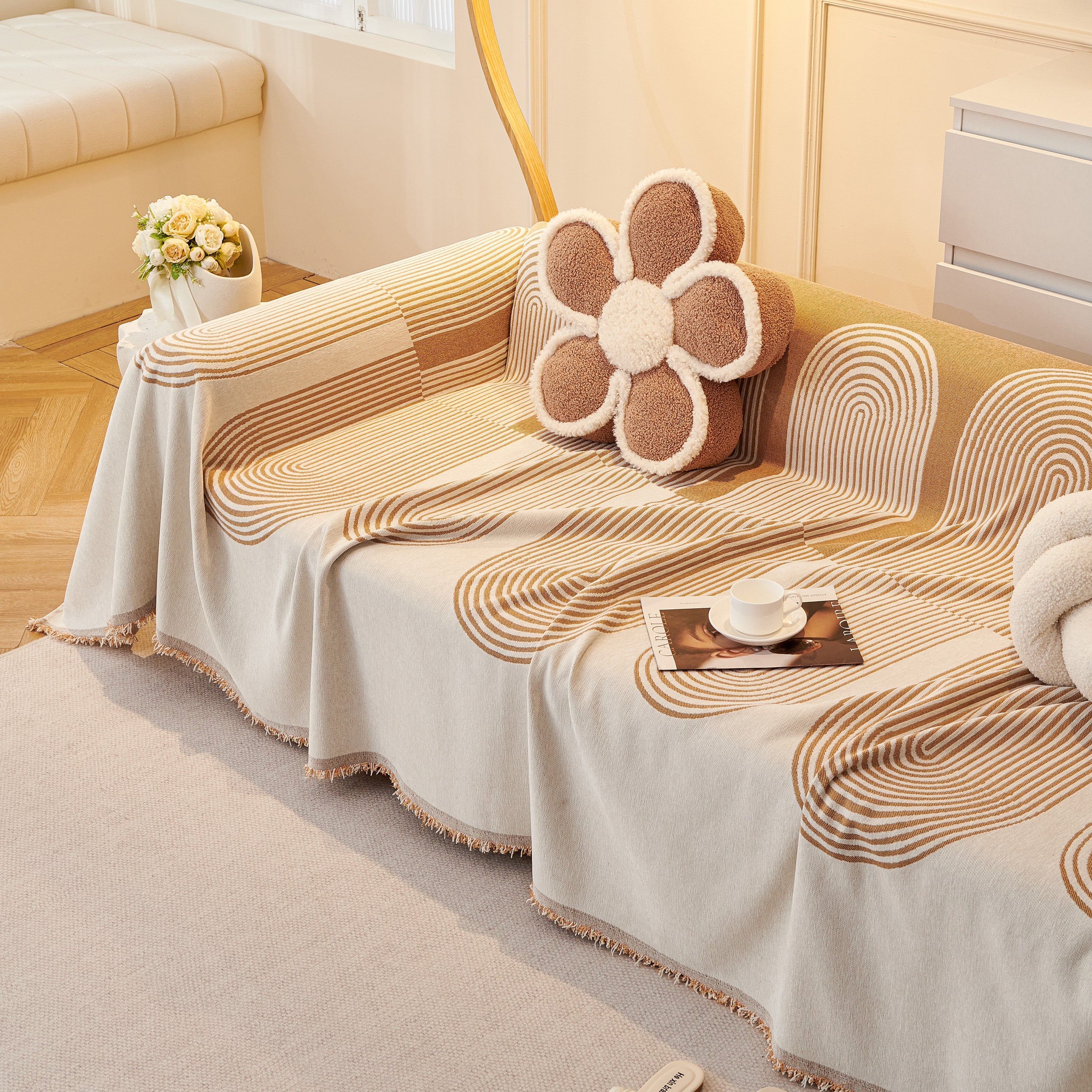 Chenille Boho Geometric Sofa Throw Cover Luxury Throws For Sofas Cat Proof Slipcovers Couch Covers