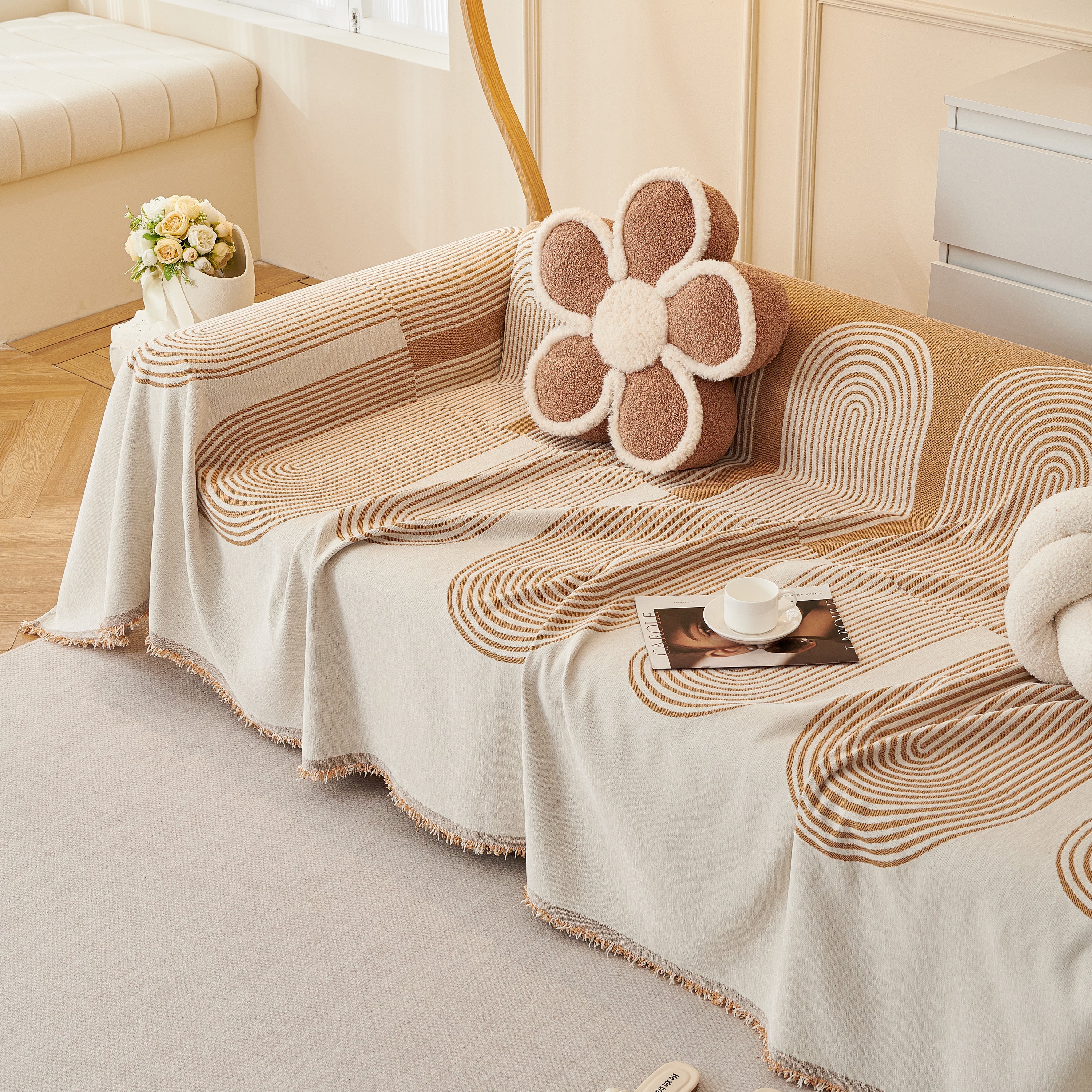 Chenille Boho Geometric Sofa Throw Cover Luxury Throws For Sofas Cat Proof Slipcovers Couch Covers