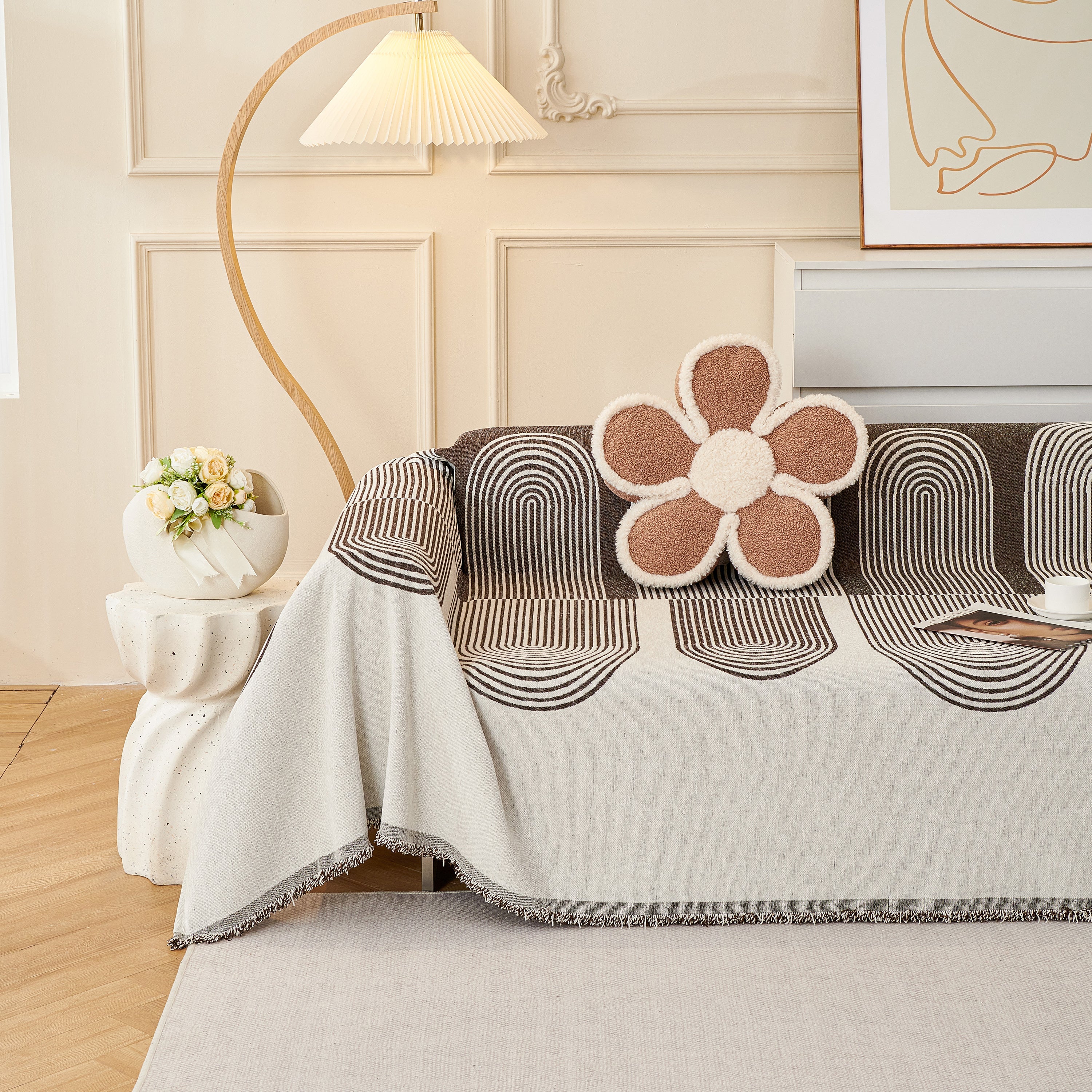 Chenille Boho Geometric Sofa Throw Cover Luxury Throws For Sofas Cat Proof Slipcovers Couch Covers