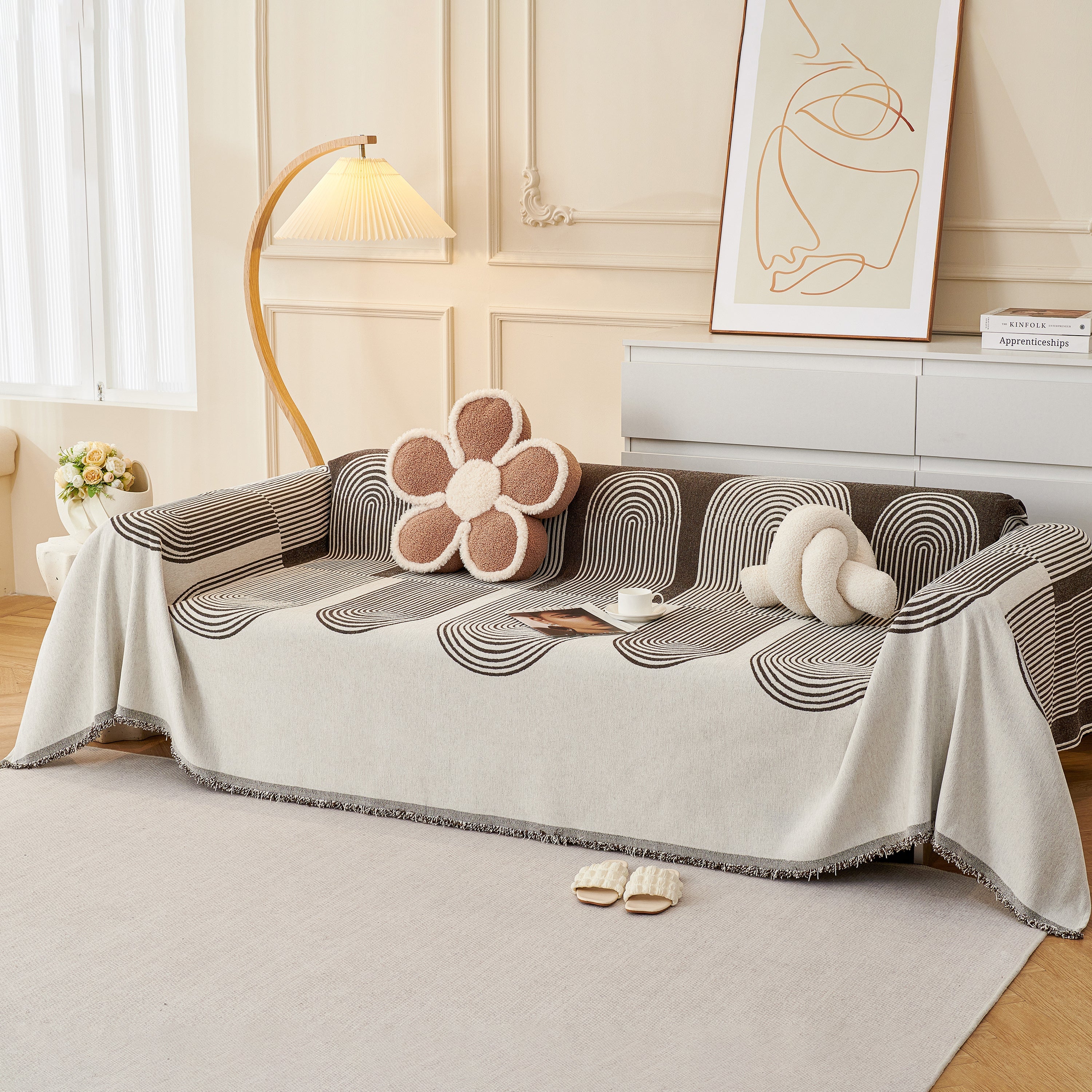 Chenille Boho Geometric Sofa Throw Cover Luxury Throws For Sofas Cat Proof Slipcovers Couch Covers