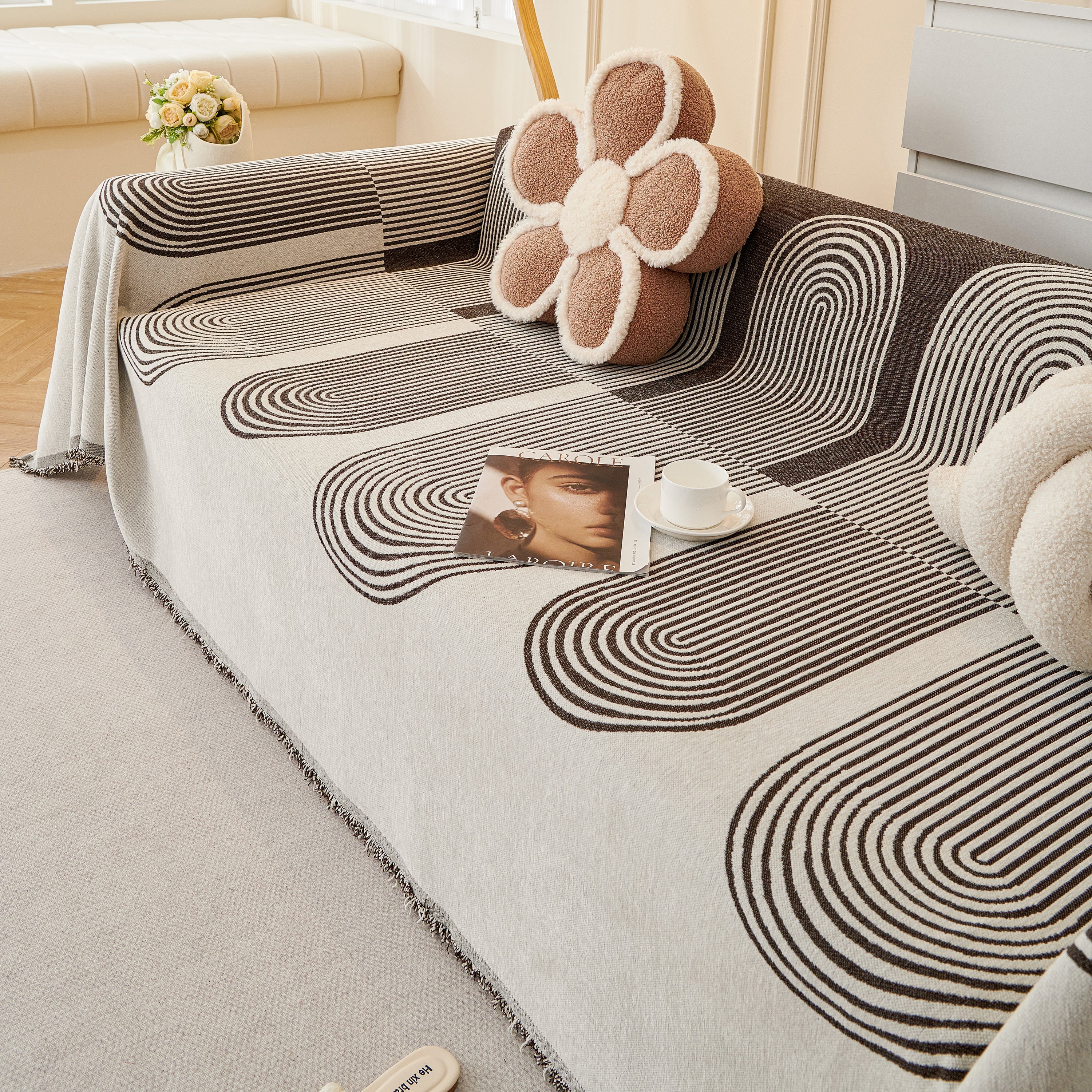 Chenille Boho Geometric Sofa Throw Cover Luxury Throws For Sofas Cat Proof Slipcovers Couch Covers