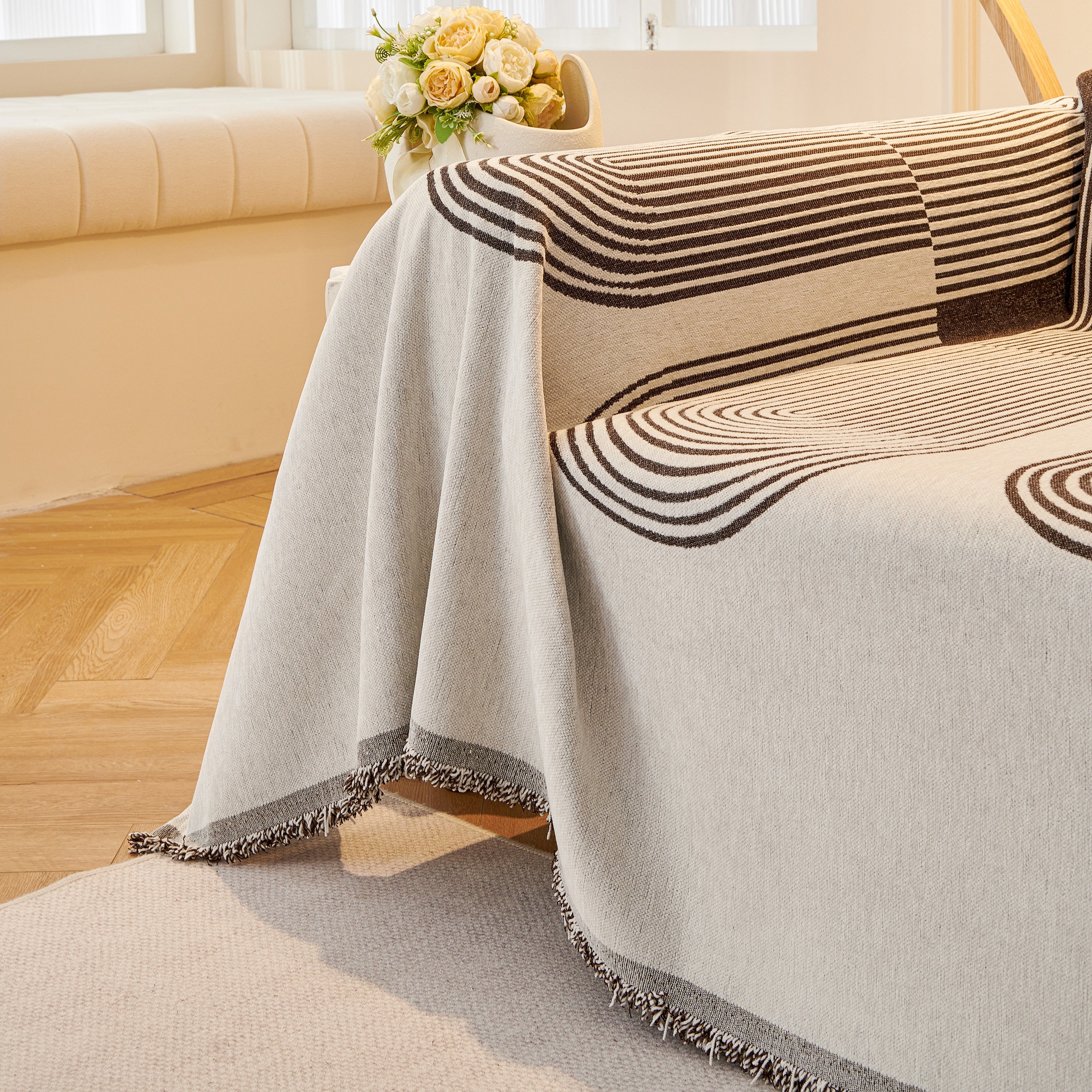 Chenille Boho Geometric Sofa Throw Cover Luxury Throws For Sofas Cat Proof Slipcovers Couch Covers