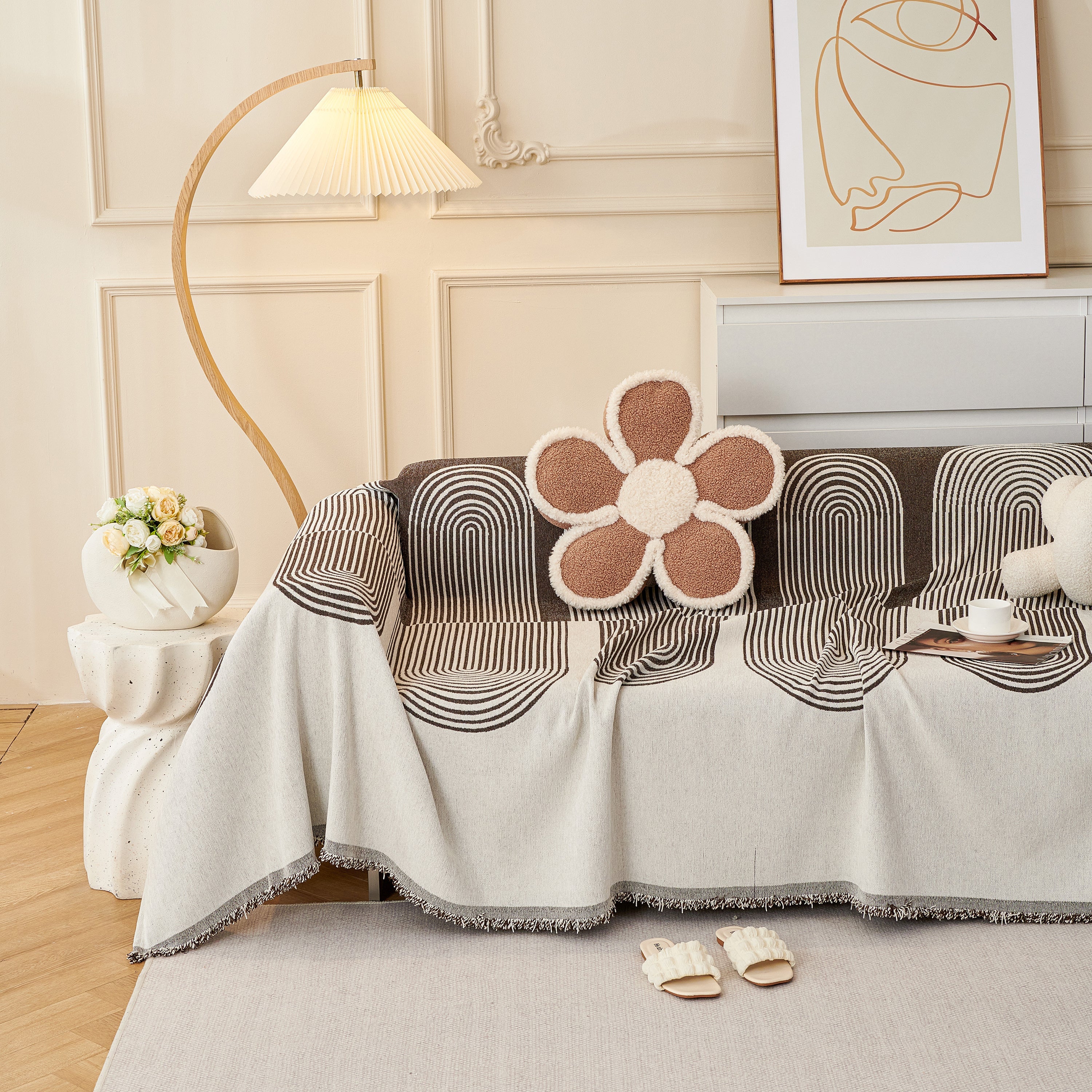 Chenille Boho Geometric Sofa Throw Cover Luxury Throws For Sofas Cat Proof Slipcovers Couch Covers