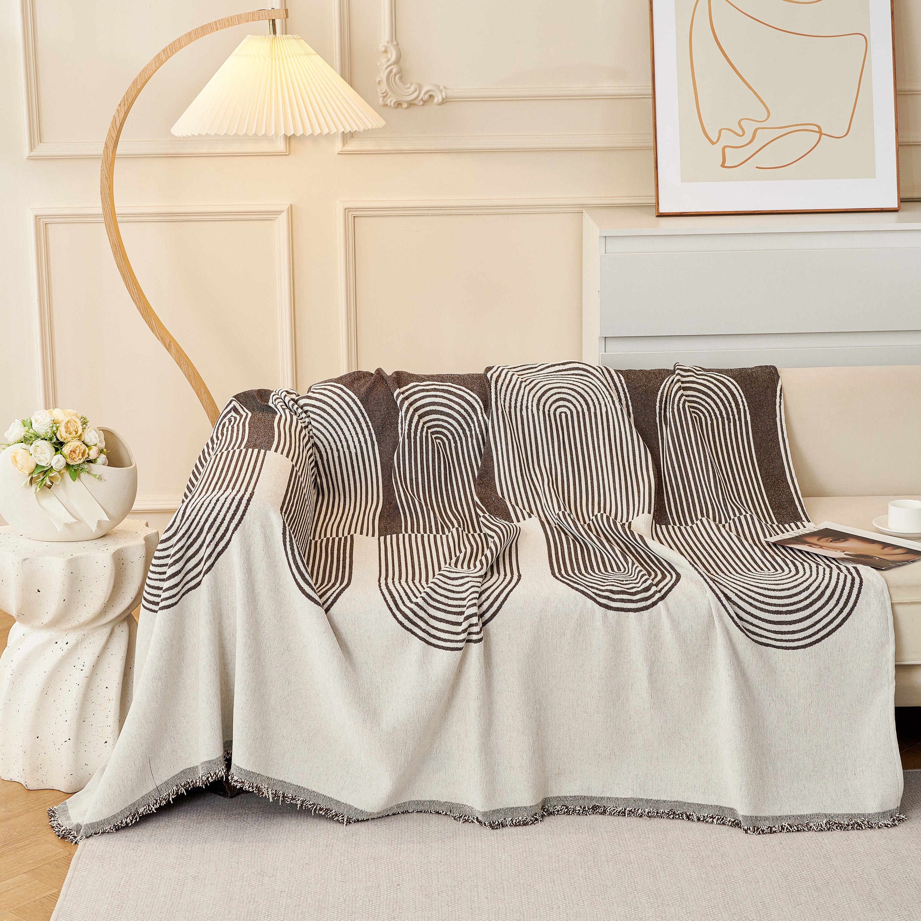 Chenille Boho Geometric Sofa Throw Cover Luxury Throws For Sofas Cat Proof Slipcovers Couch Covers