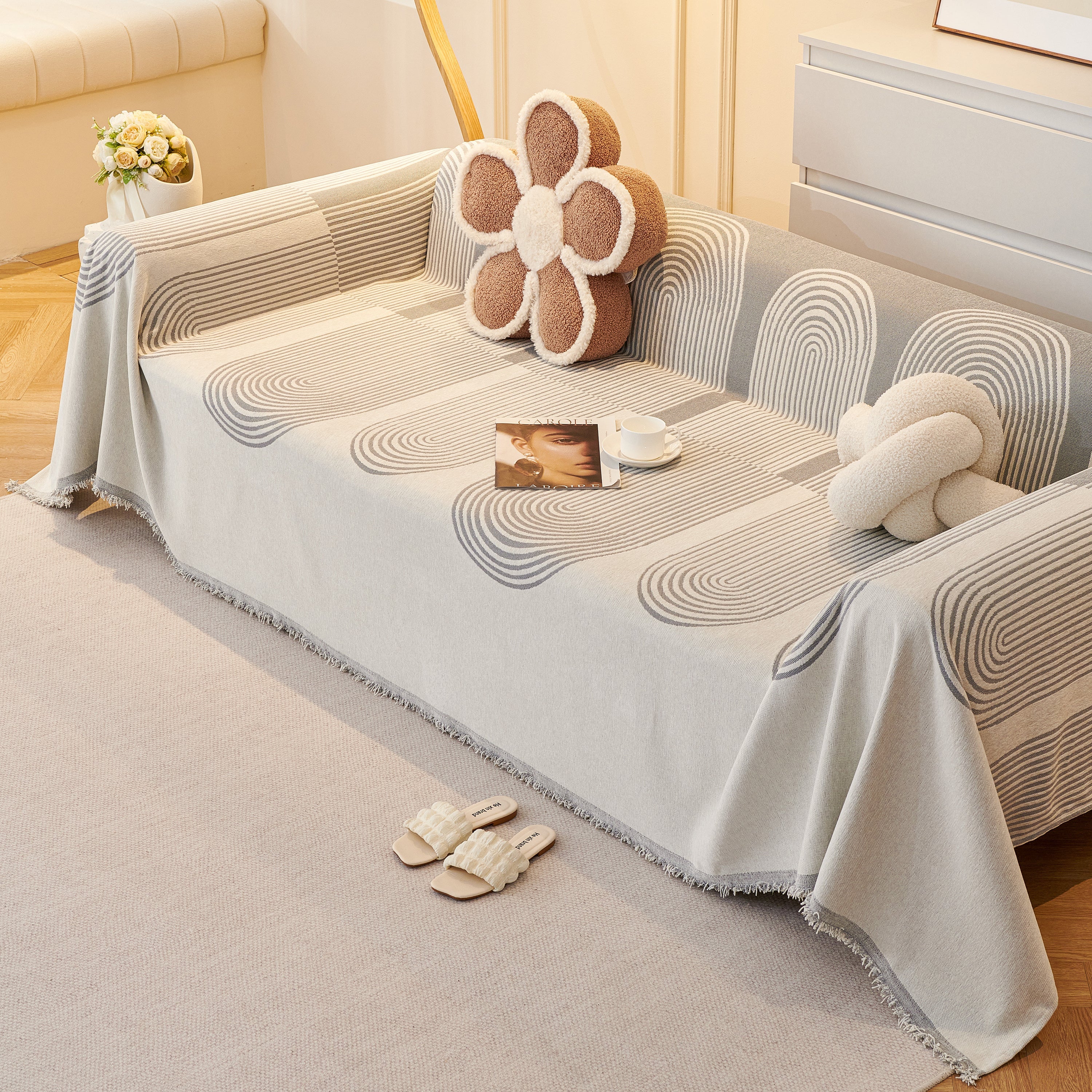 Chenille Boho Geometric Sofa Throw Cover Luxury Throws For Sofas Cat Proof Slipcovers Couch Covers