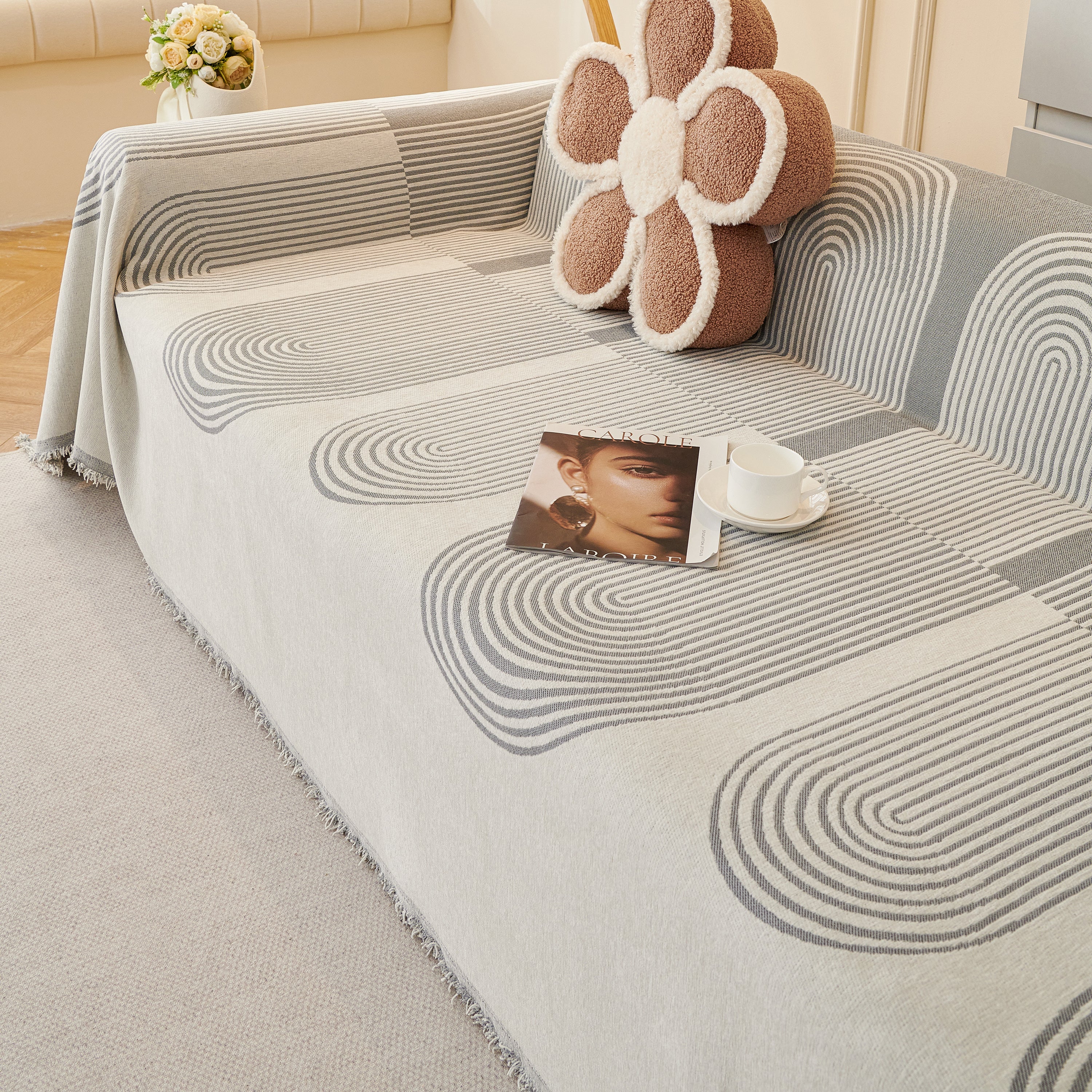 Chenille Boho Geometric Sofa Throw Cover Luxury Throws For Sofas Cat Proof Slipcovers Couch Covers