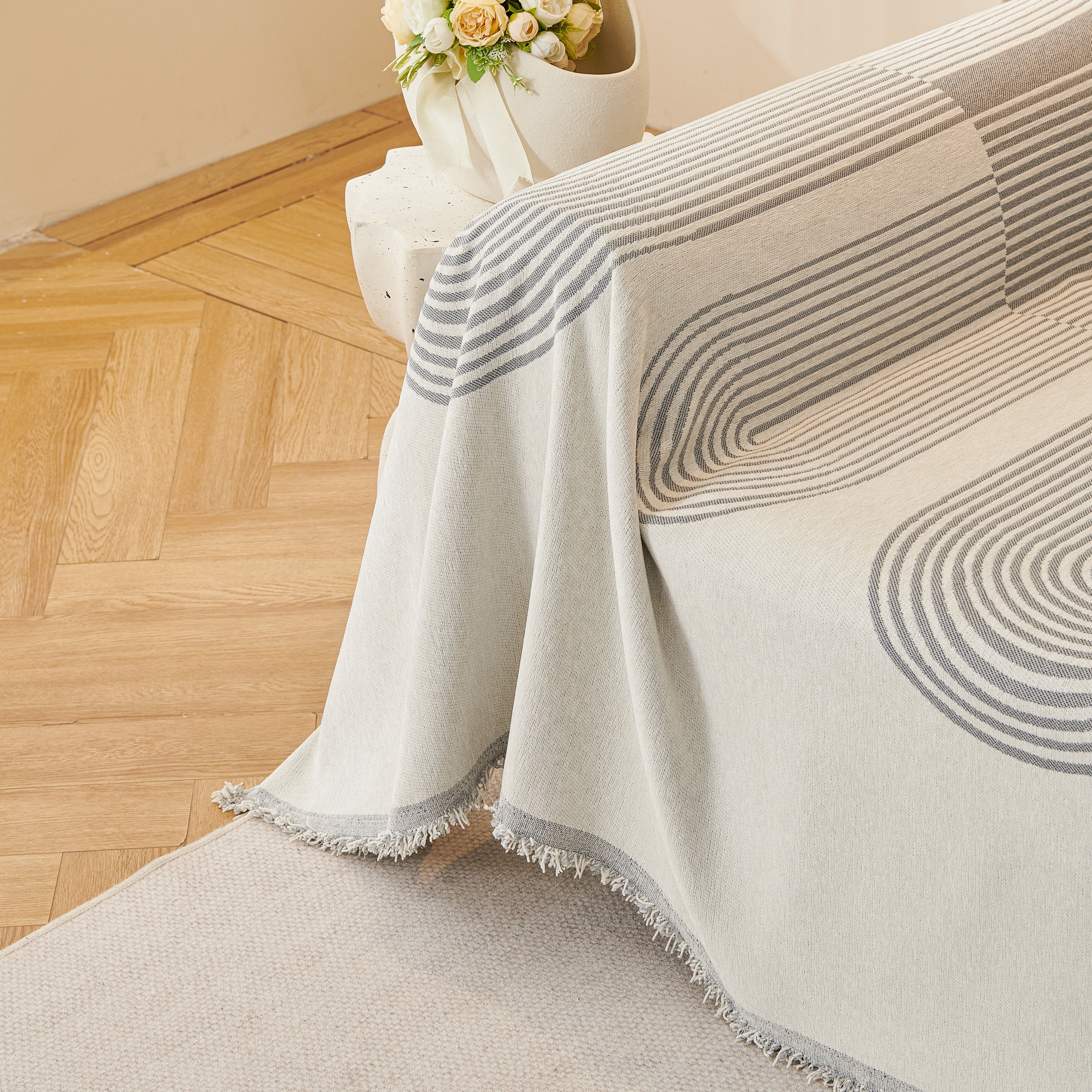 Chenille Boho Geometric Sofa Throw Cover Luxury Throws For Sofas Cat Proof Slipcovers Couch Covers