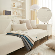 Luxurious Teddy Velvet Solid Sofa Towel - Non-slip Waterproof Sofa Cover Furniture Protector And Pet Couch Cover