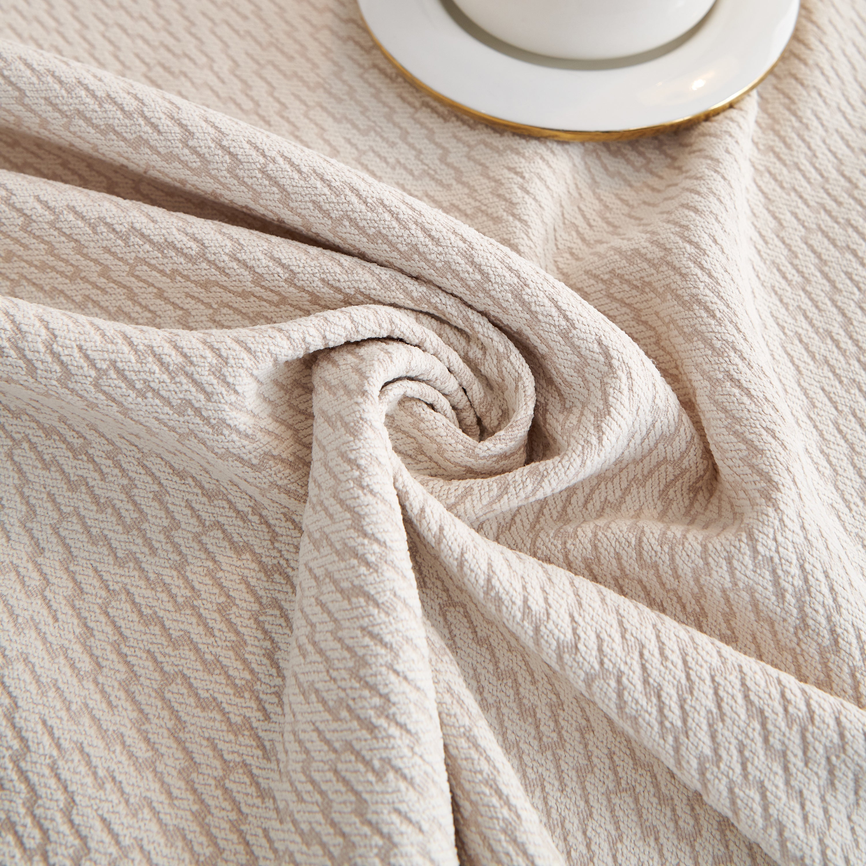 Waterproof Scratch Proof Herringbone Large Throw Blanket For Couch, Chenille Couch Cushion Covers For Pets