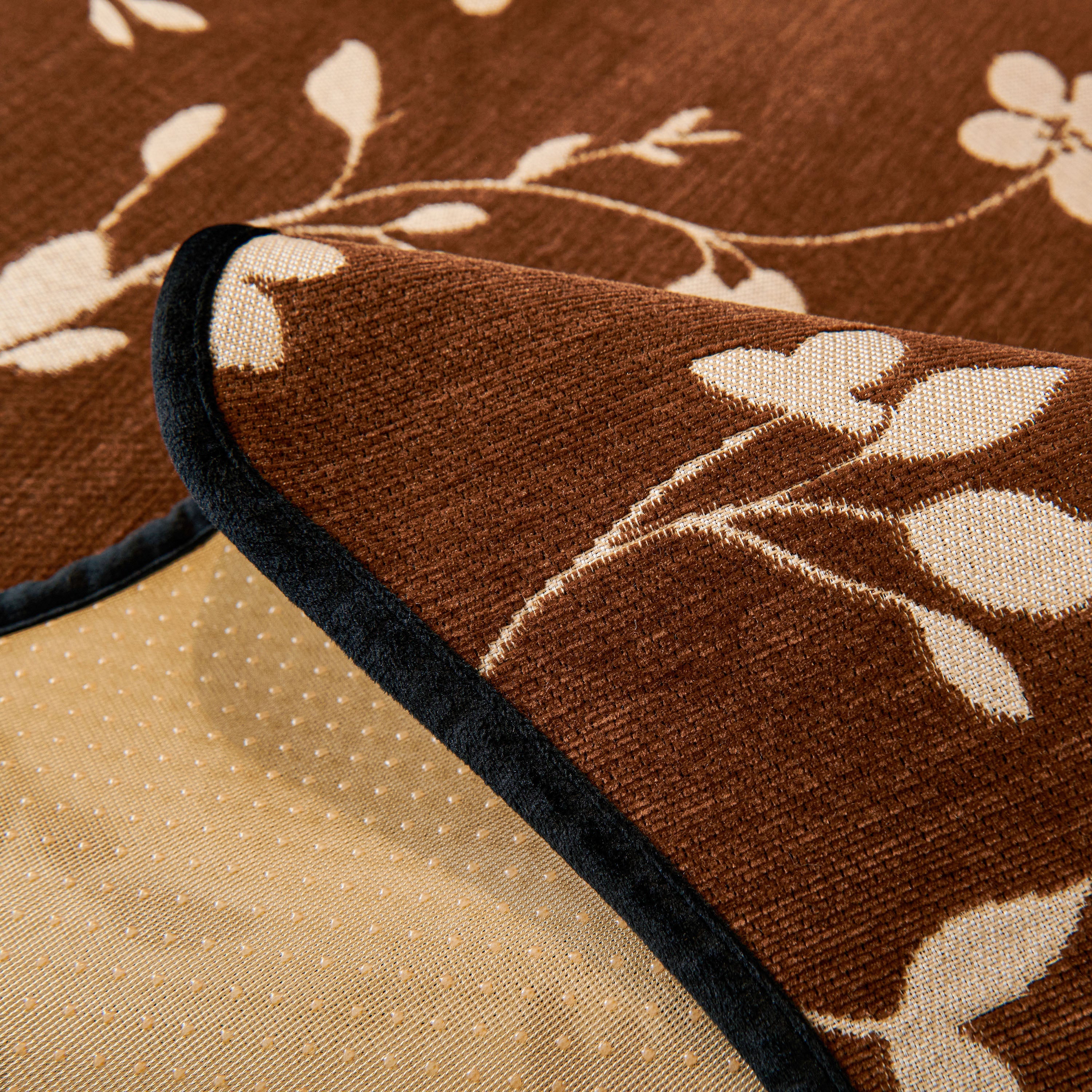 Floral Chenille Couch Cover, Non-slip Sofa Slipcover Protector For Furniture