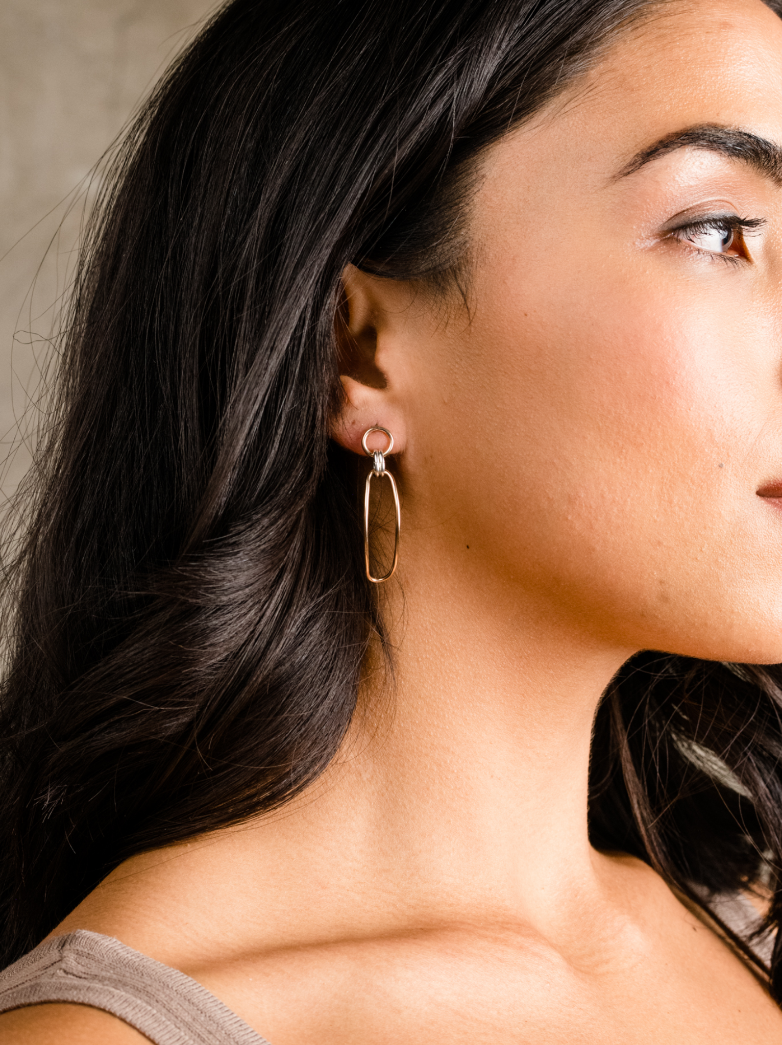 Date Night Two-tone Drop Earrings
