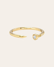 Zoe Lev Diamond Nail Cuff Ring