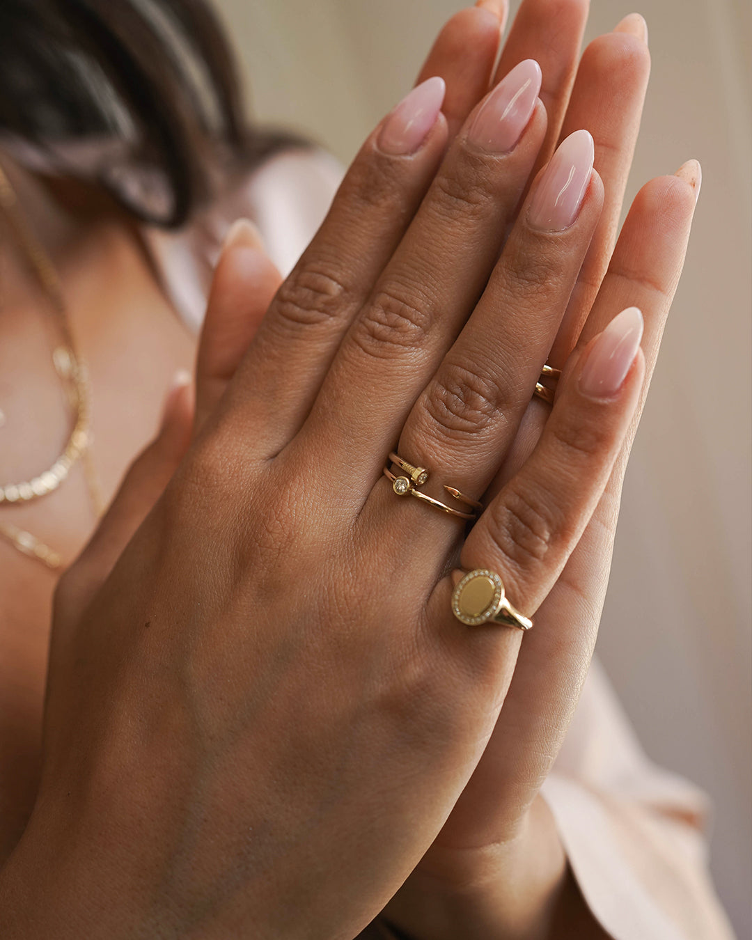 Zoe Lev Diamond Nail Cuff Ring