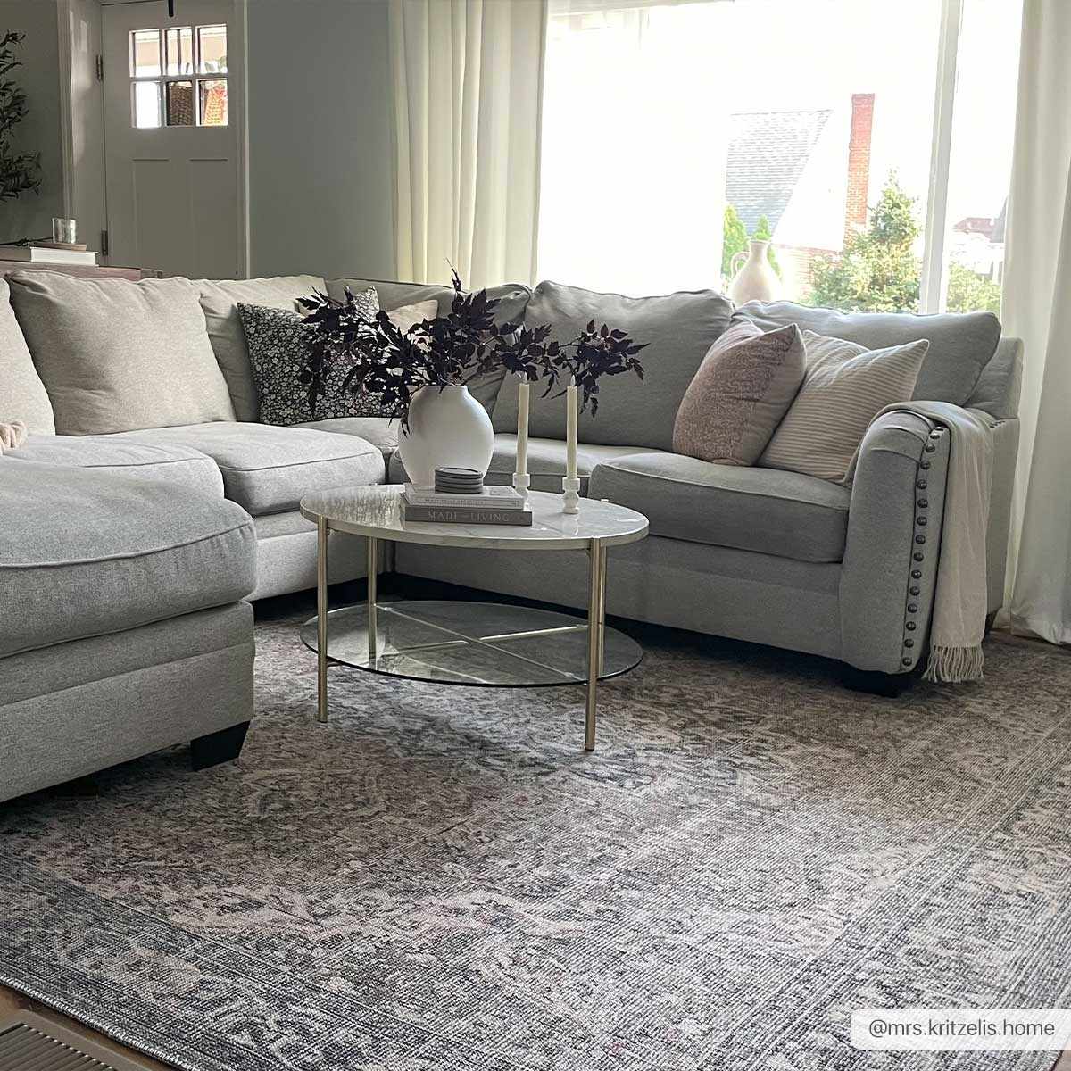 Greenpoint Dusty Blue Washable Rug