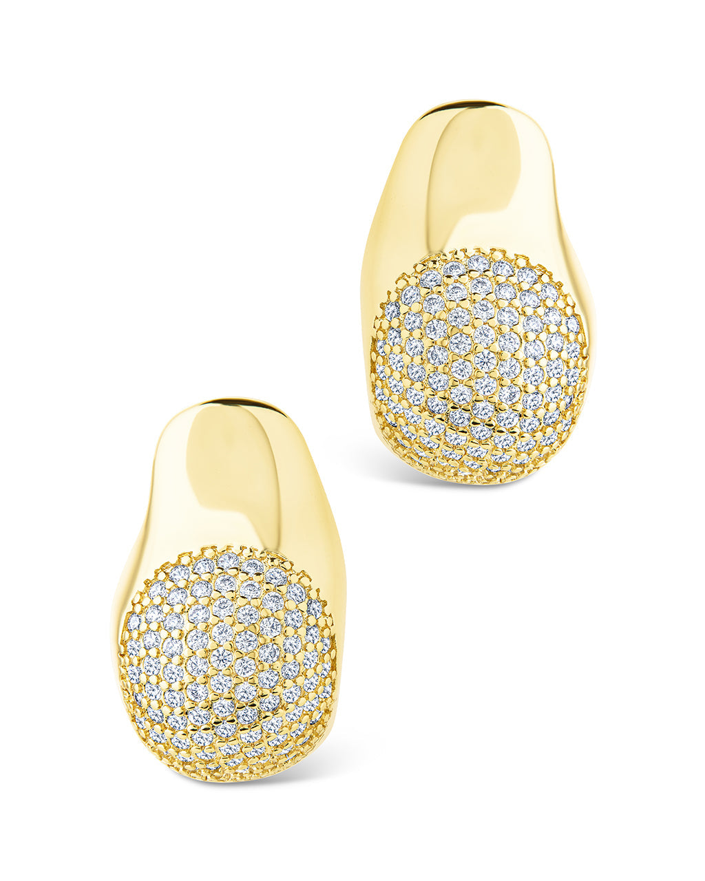 Wesley Cz Statement Huggie Hoop Earrings