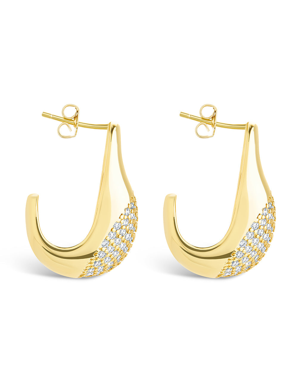 Wesley Cz Statement Huggie Hoop Earrings