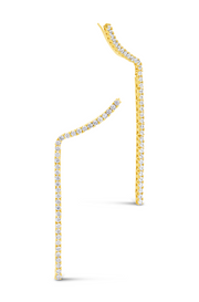 Arwen Cz Crawler Dangle Stud Earrings