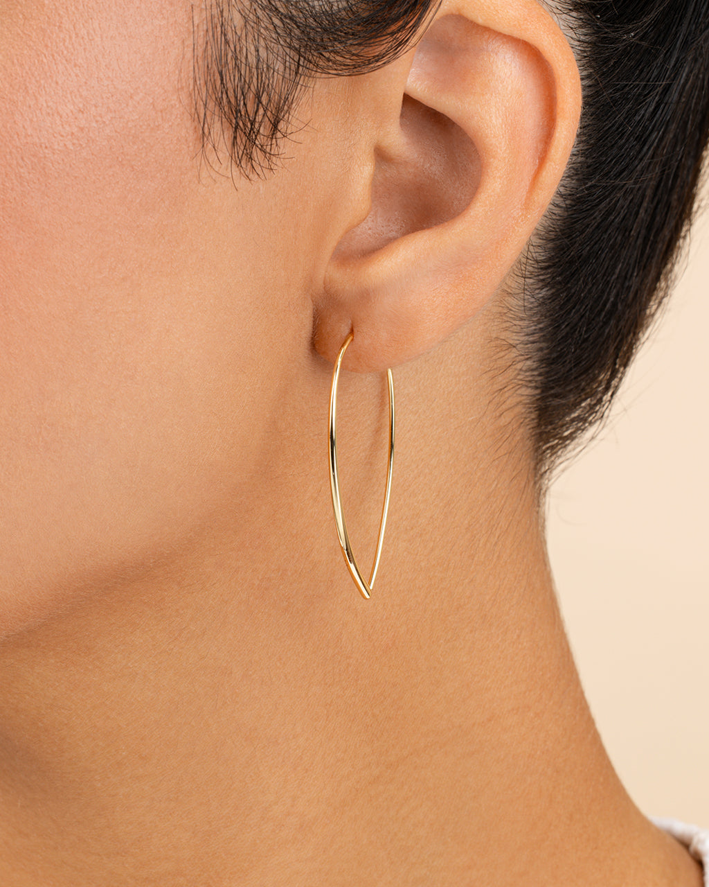 Delicate Threader Hoop Earrings Set Of 2