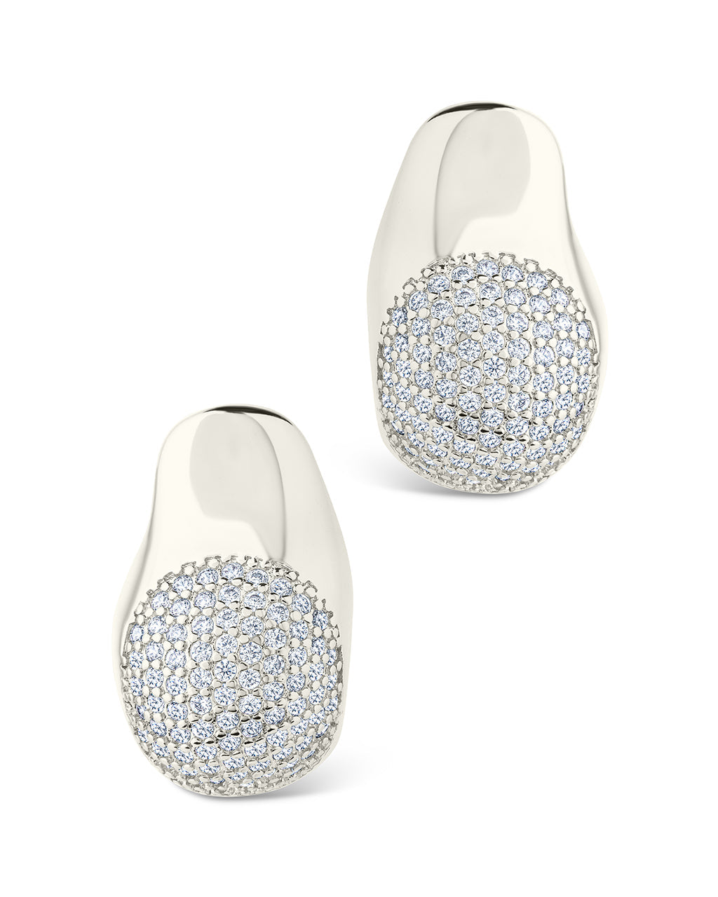 Wesley Cz Statement Huggie Hoop Earrings