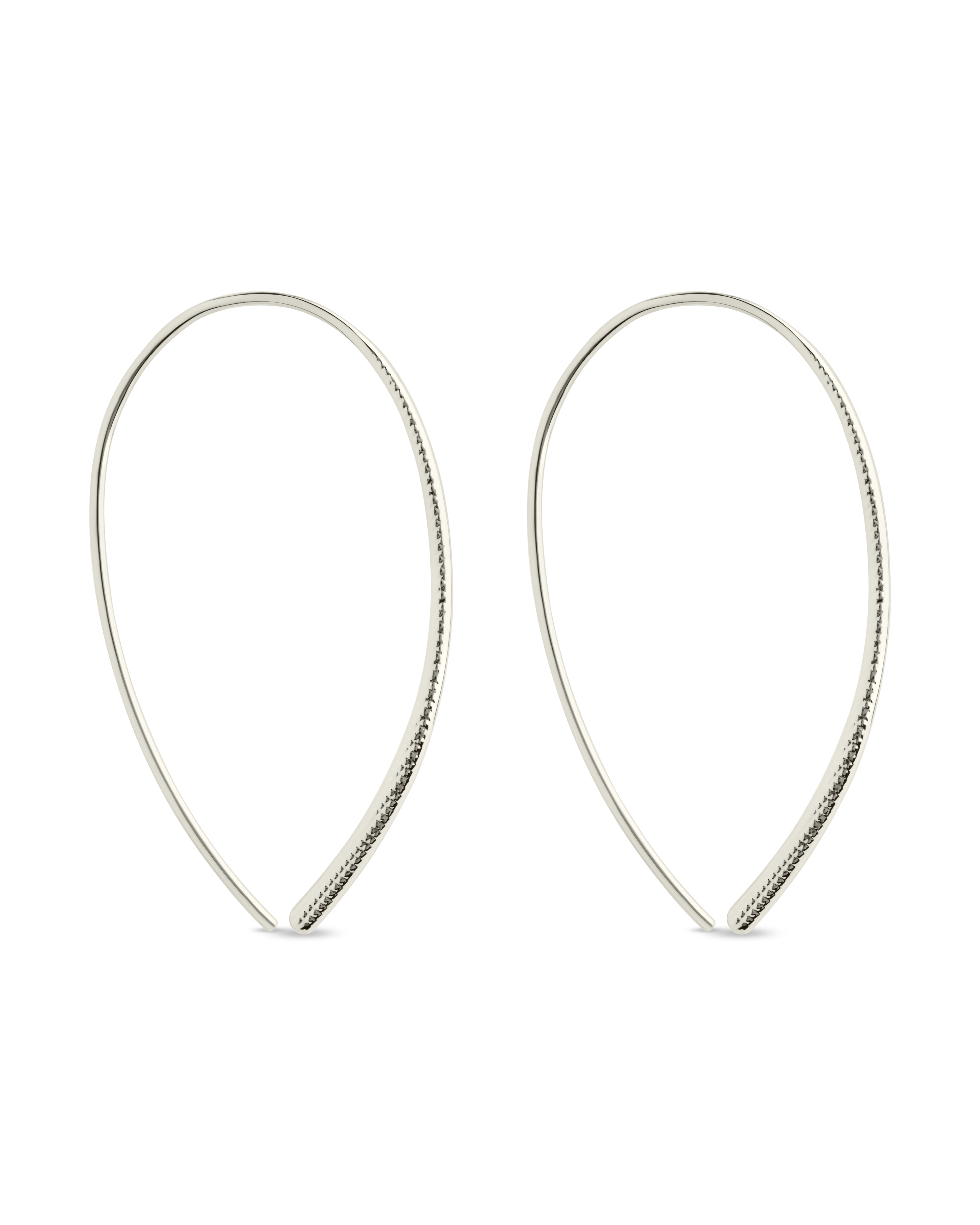 Textured Delicate Threader Hoop Earrings