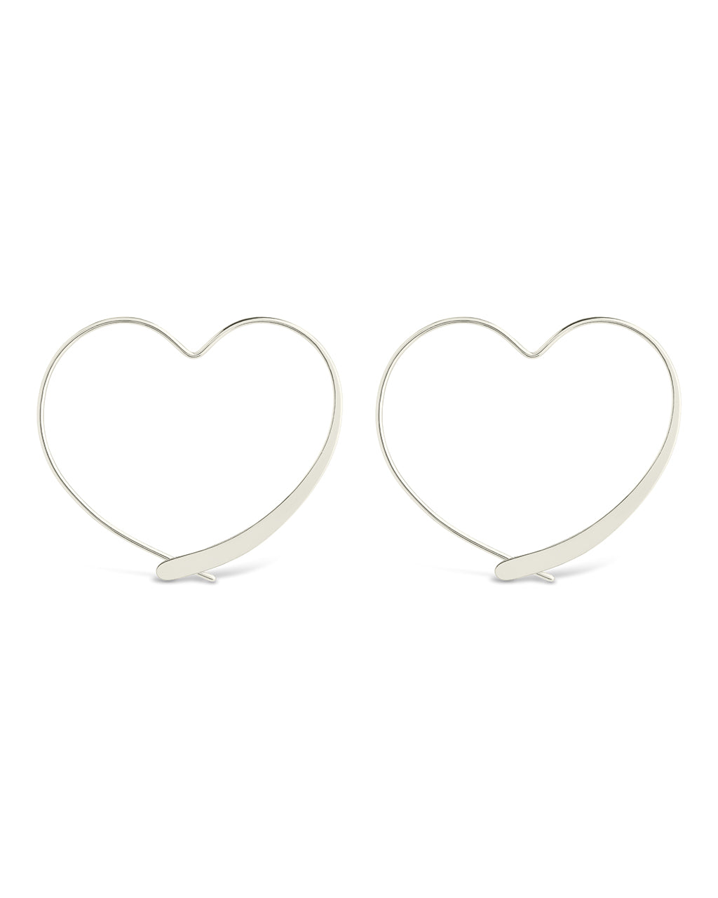 Rorie Heart Threader Hoops