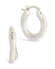 Sterling Silver Janice Twisted Hoop Earrings