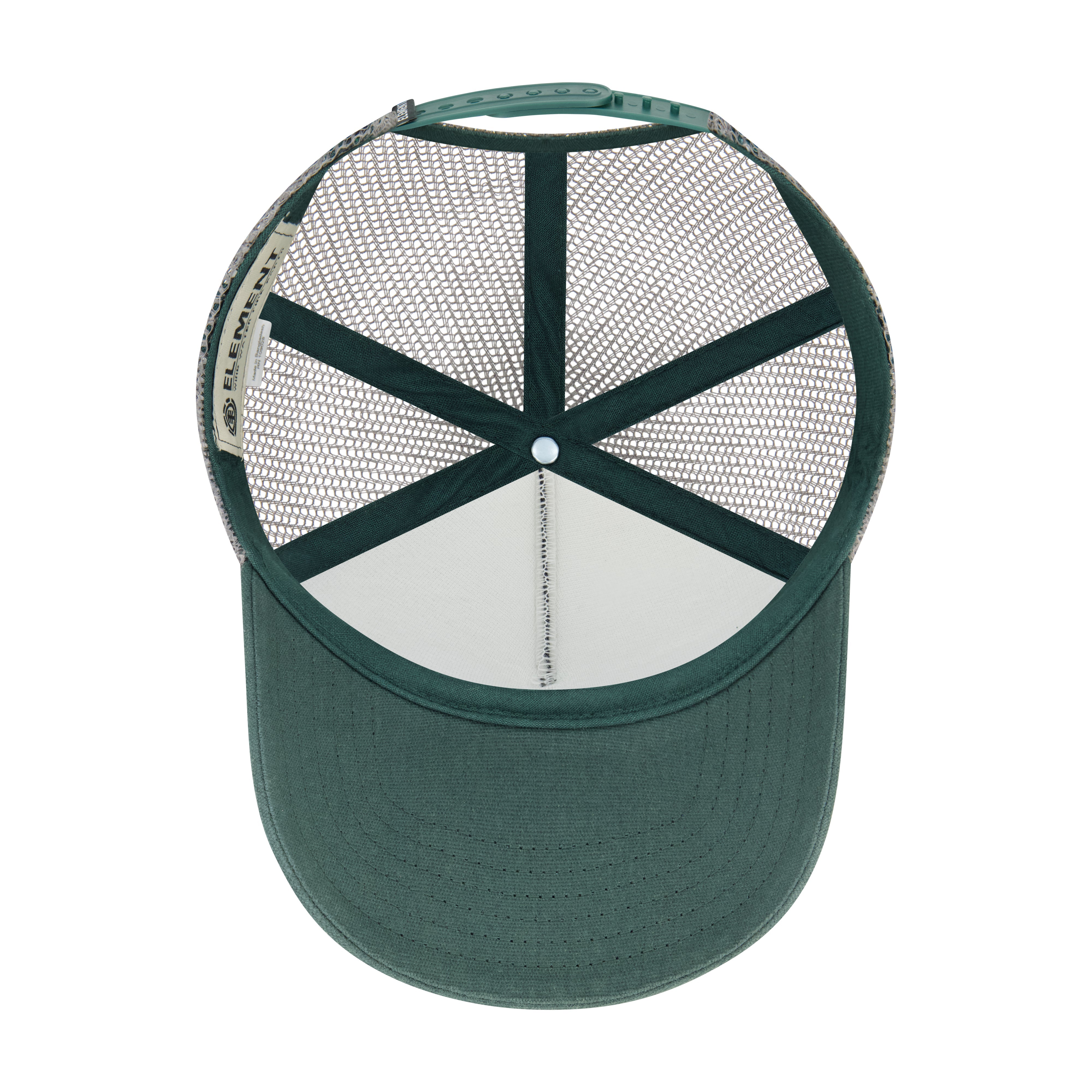 Element Logo Trucker Hat With Mesh Back And Snapback Closure