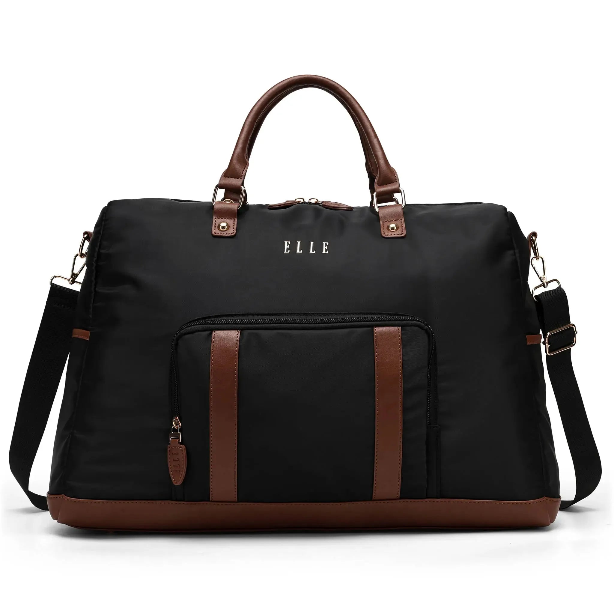 Luxe Journey 30l Twill And Vegan Leather Weekender Duffel Bag