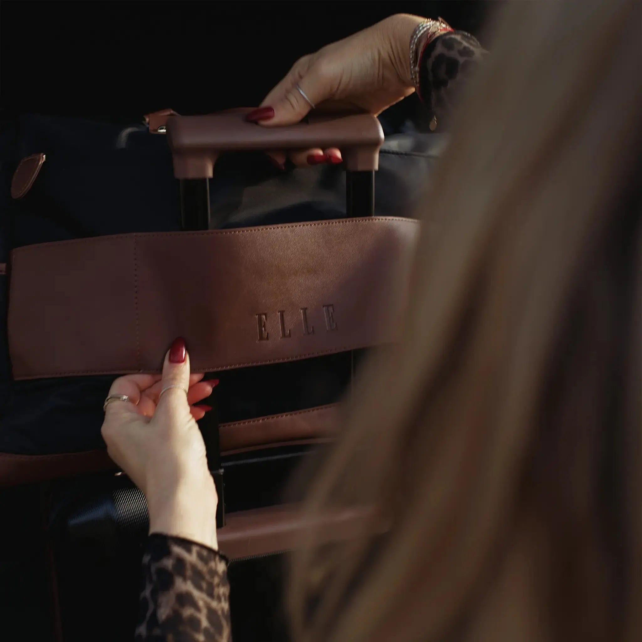 Luxe Journey 30l Twill And Vegan Leather Weekender Duffel Bag