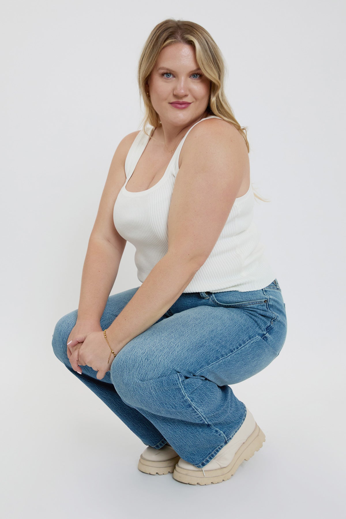 Women's Plus Britney Low Rise Wide Leg Jeans