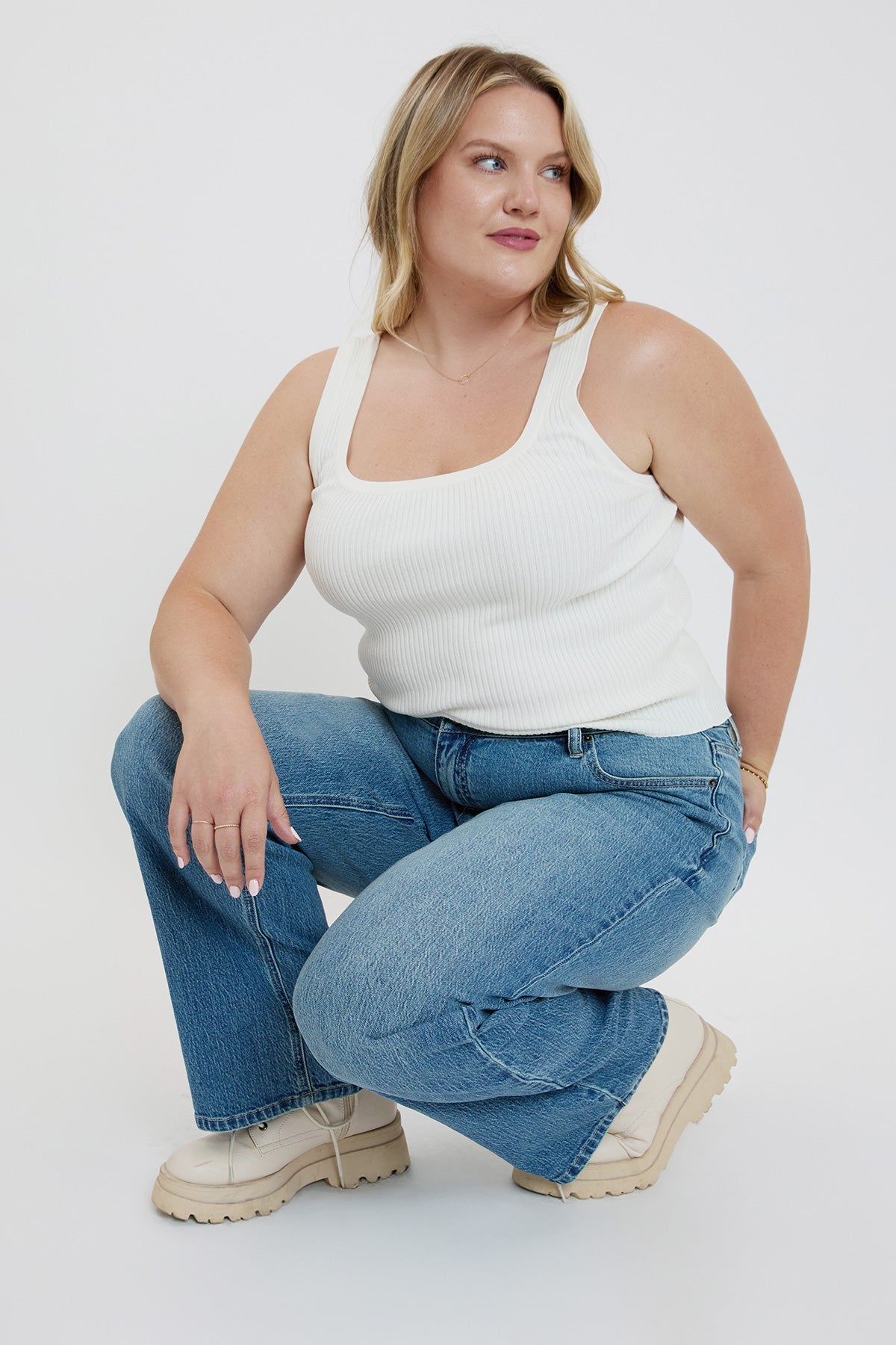 Women's Plus Britney Low Rise Wide Leg Jeans