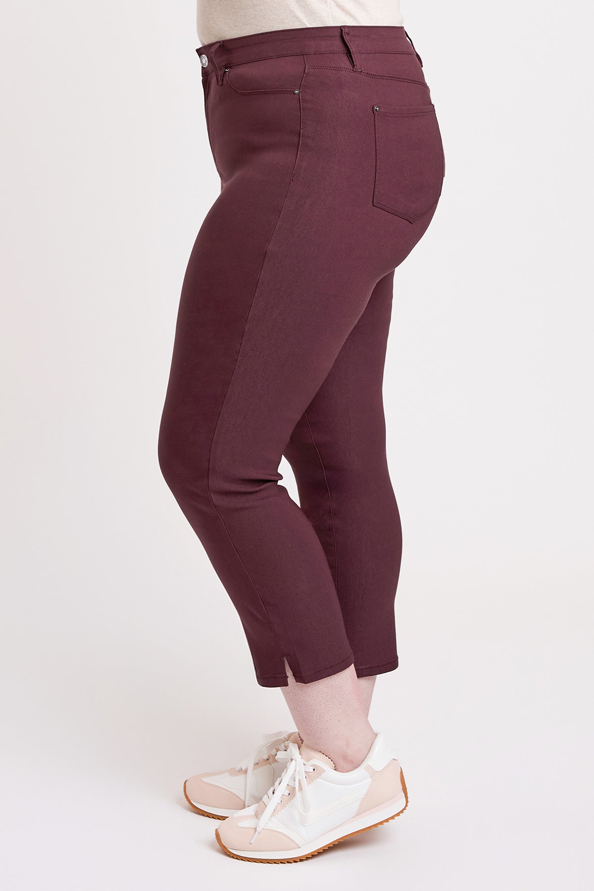 Women's Plus High Rise Hyperstretch Cropped Straight Pants