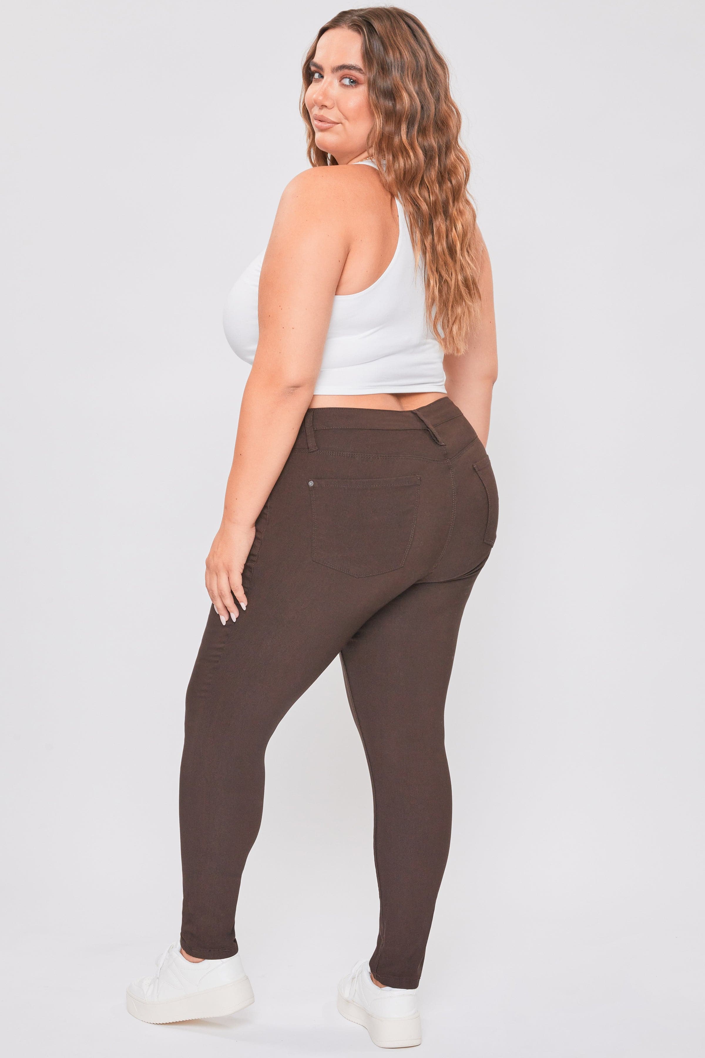 Women's Plus Mid Rise Hyperstretch Skinny Pants