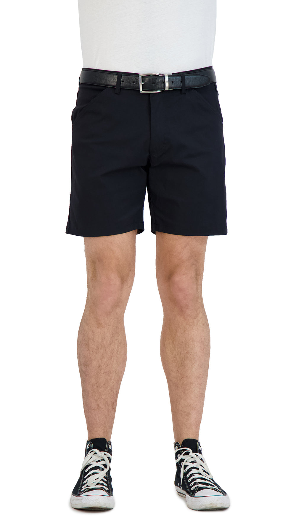 Everyday Stretch Shorts With  A Comfortable Built-in Liner - Business Casual Style- Black